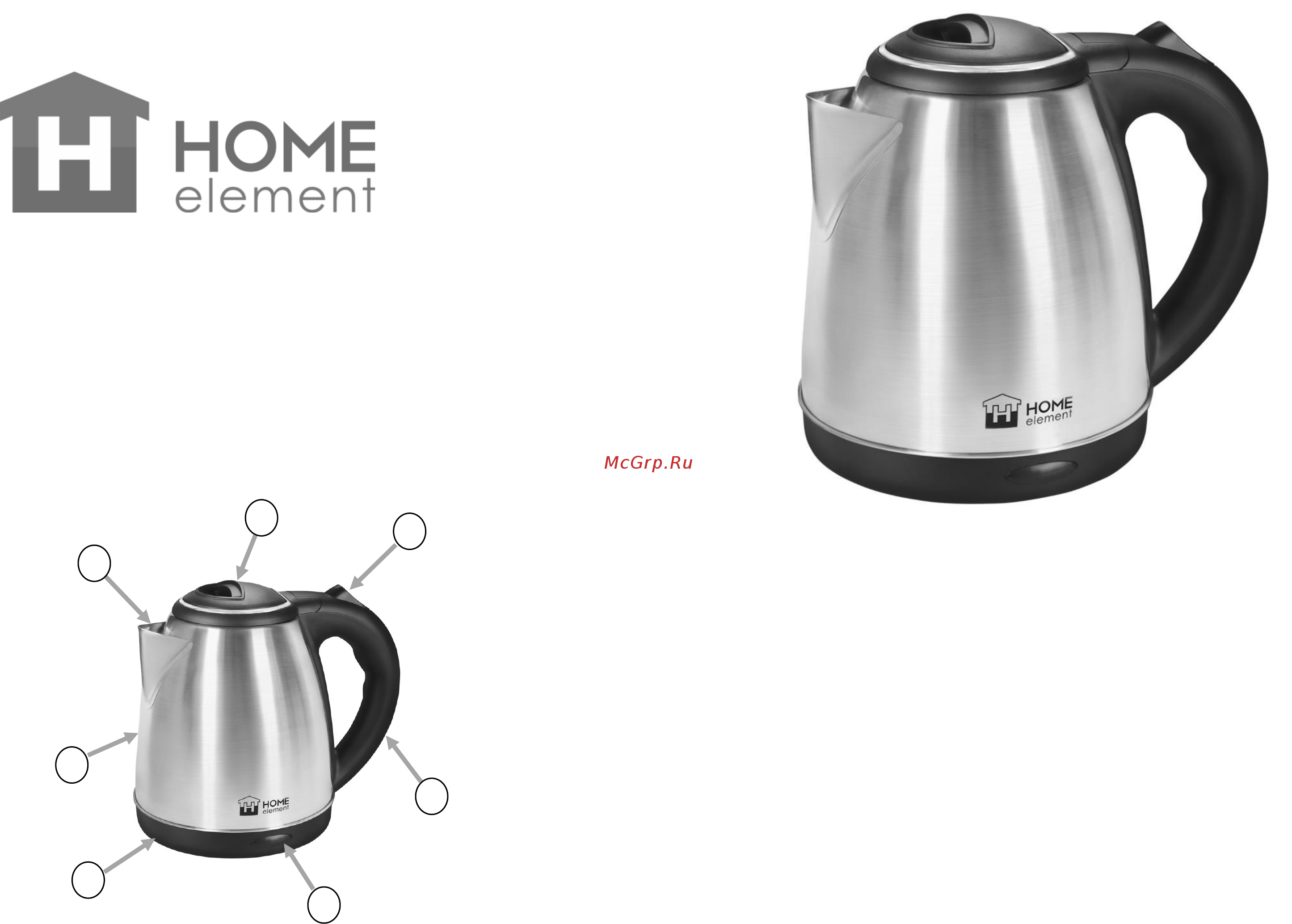 Home Element HE-KT188 черный Инструкция по эксплуатации онлайн