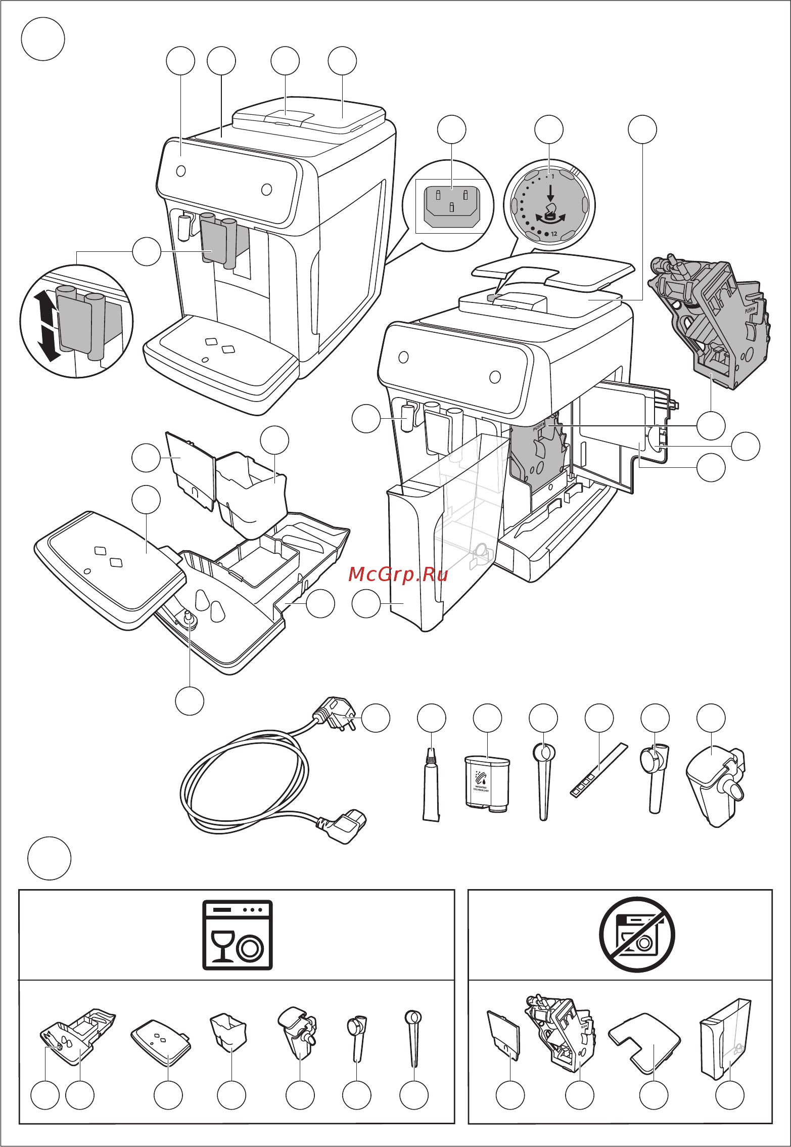 Philips EP4349/70 4300 Series LatteGo Инструкция по эксплуатации онлайн [3/158] 561766