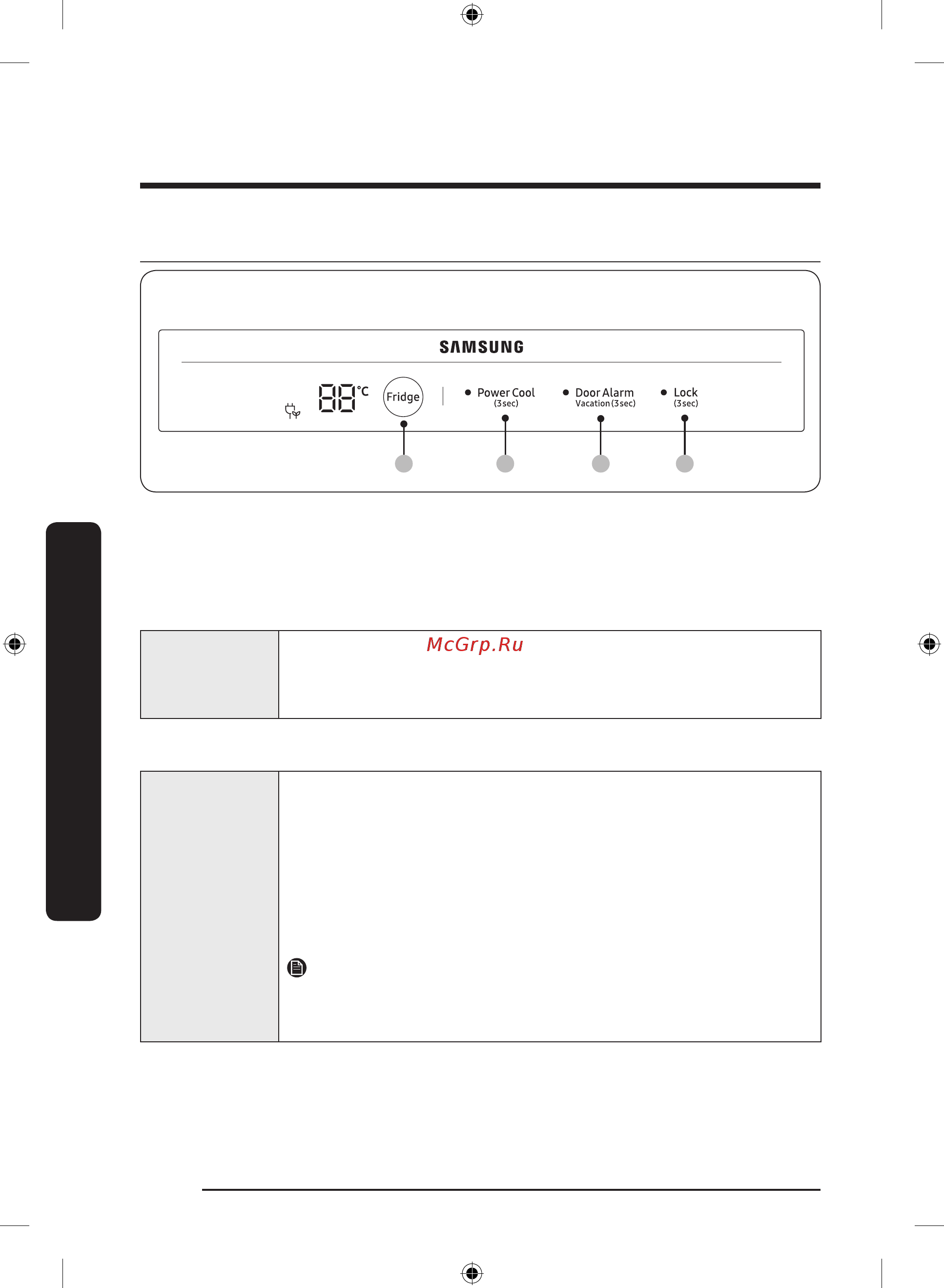 Samsung Bespoke RR39T7475AP без внешней панели [134/0] Funksiyalar paneli