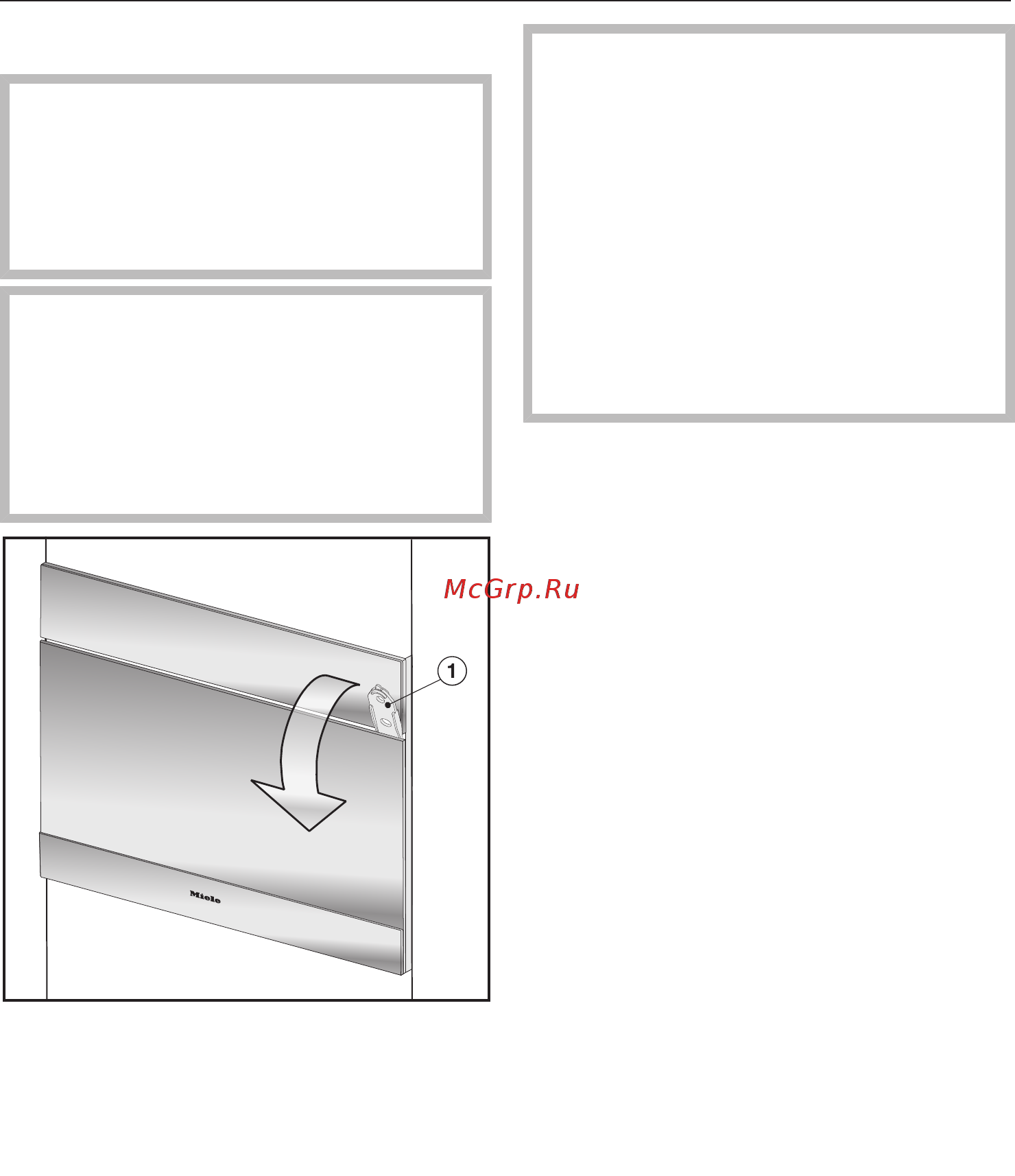 Miele DGC6800X BRWS [172/200] Открывание дверцы вручную