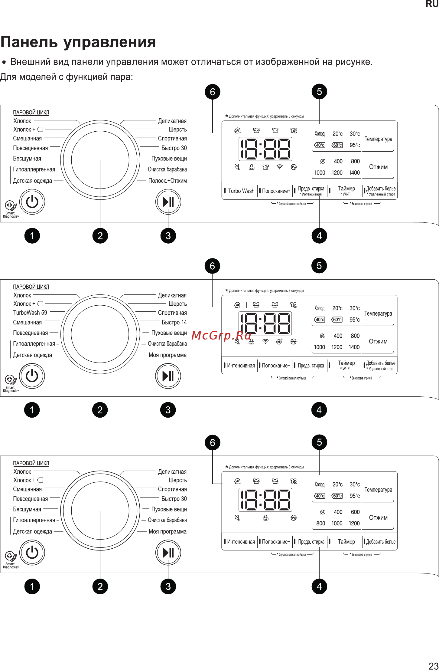 LG F2V5GG2S Инструкция по эксплуатации онлайн [23/56] 786576