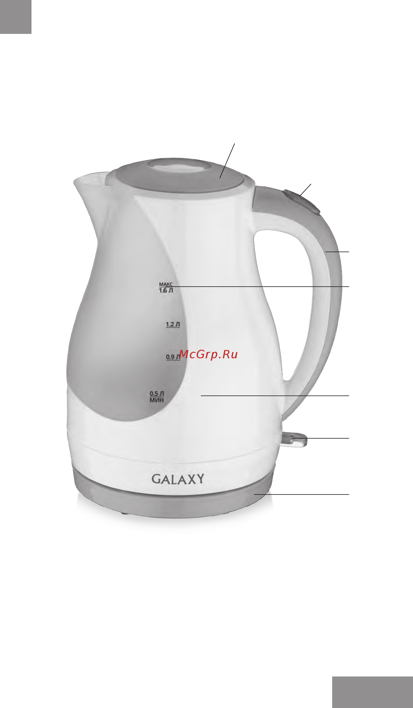 Galaxy GL 0200 [3/16] Функциональные элементы электроприбора