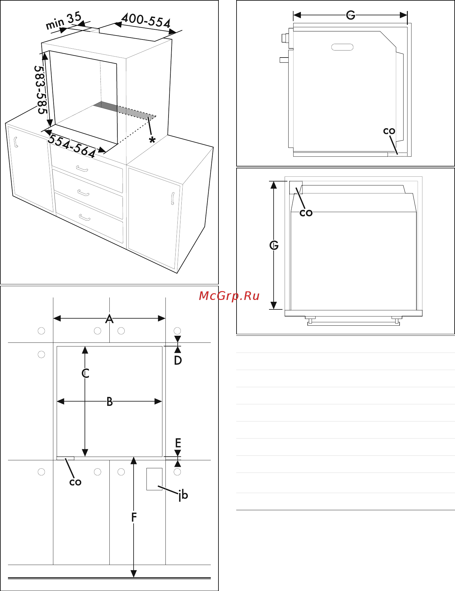 Smeg SF67C1DPO [23/25] Установка 914779401 a