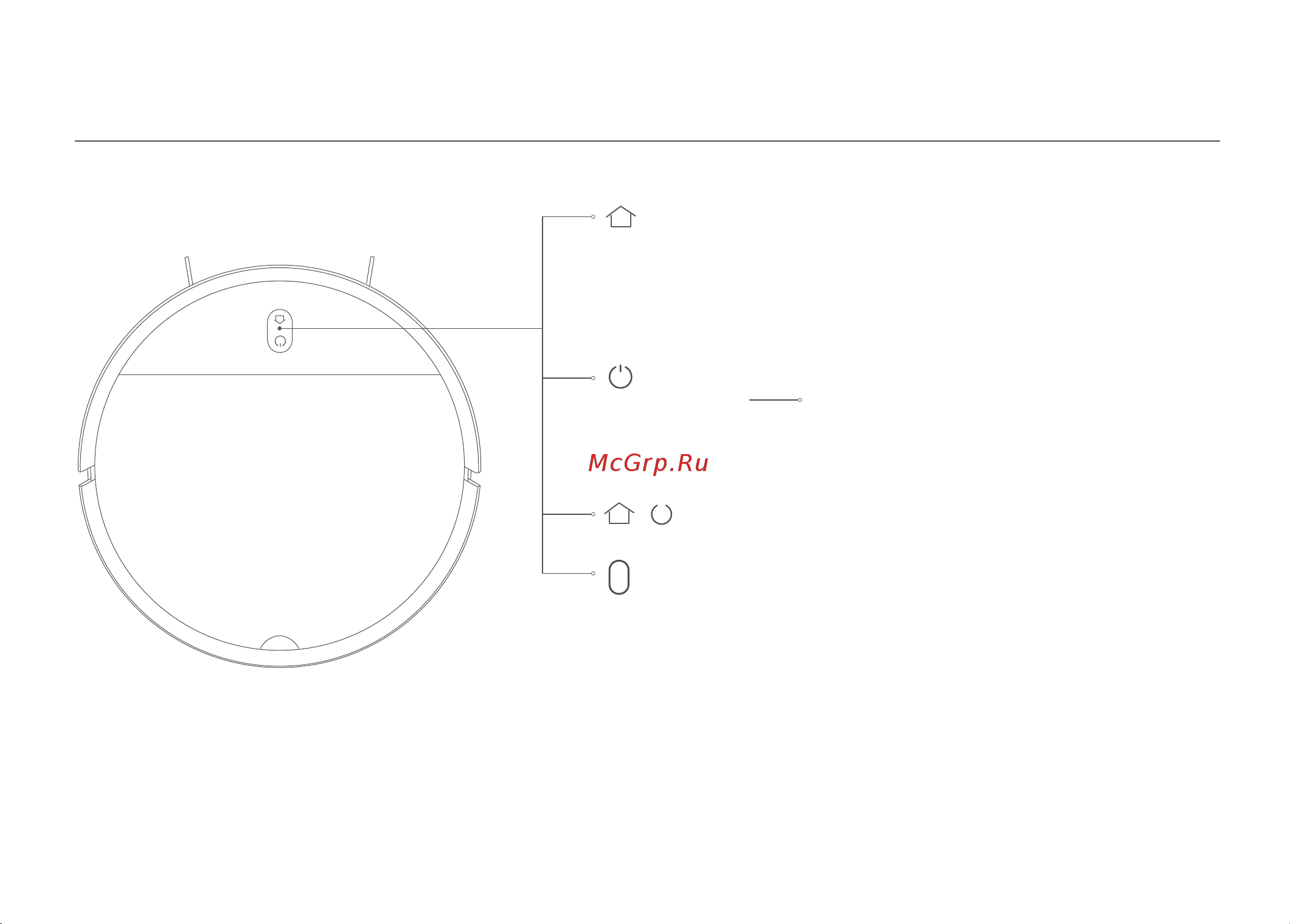 Xiaomi Mi Robot Vacuum-Mop Essential MJSTG1 (SKV4136GL) [7/25] Индикатор состояния