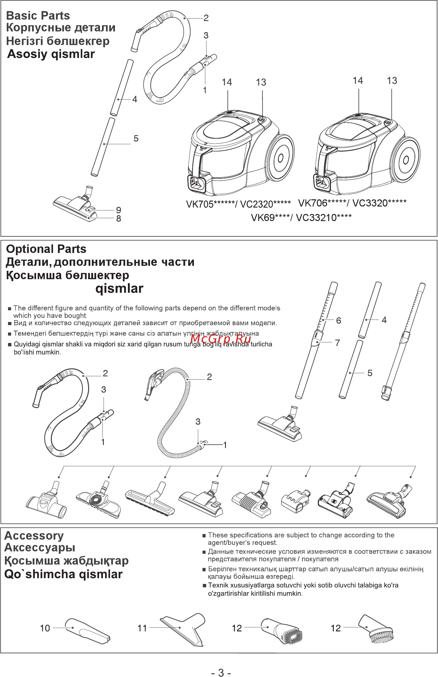 LG VC5420NHTCG Инструкция по эксплуатации онлайн [3/32] 562440