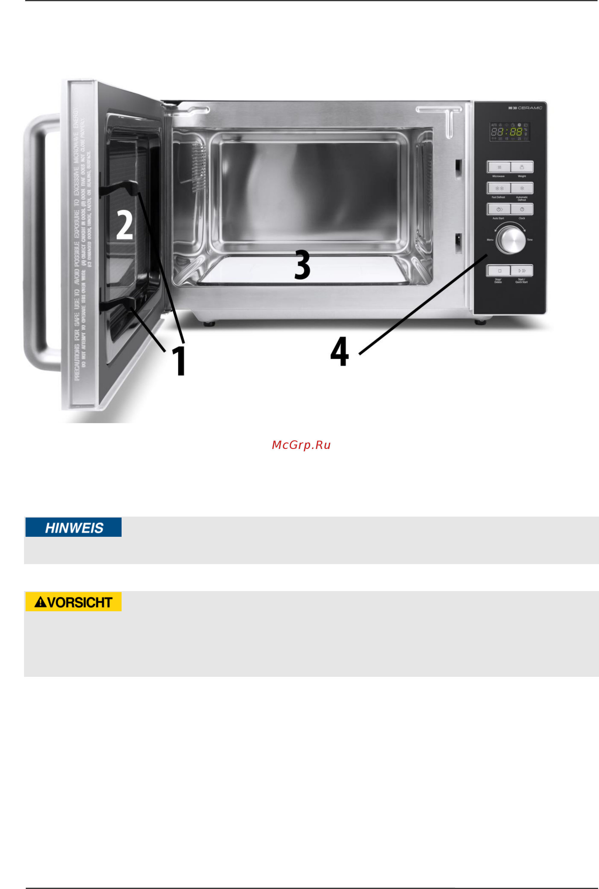 Caso MI 30 Ceramic [17/32] Осторожно
