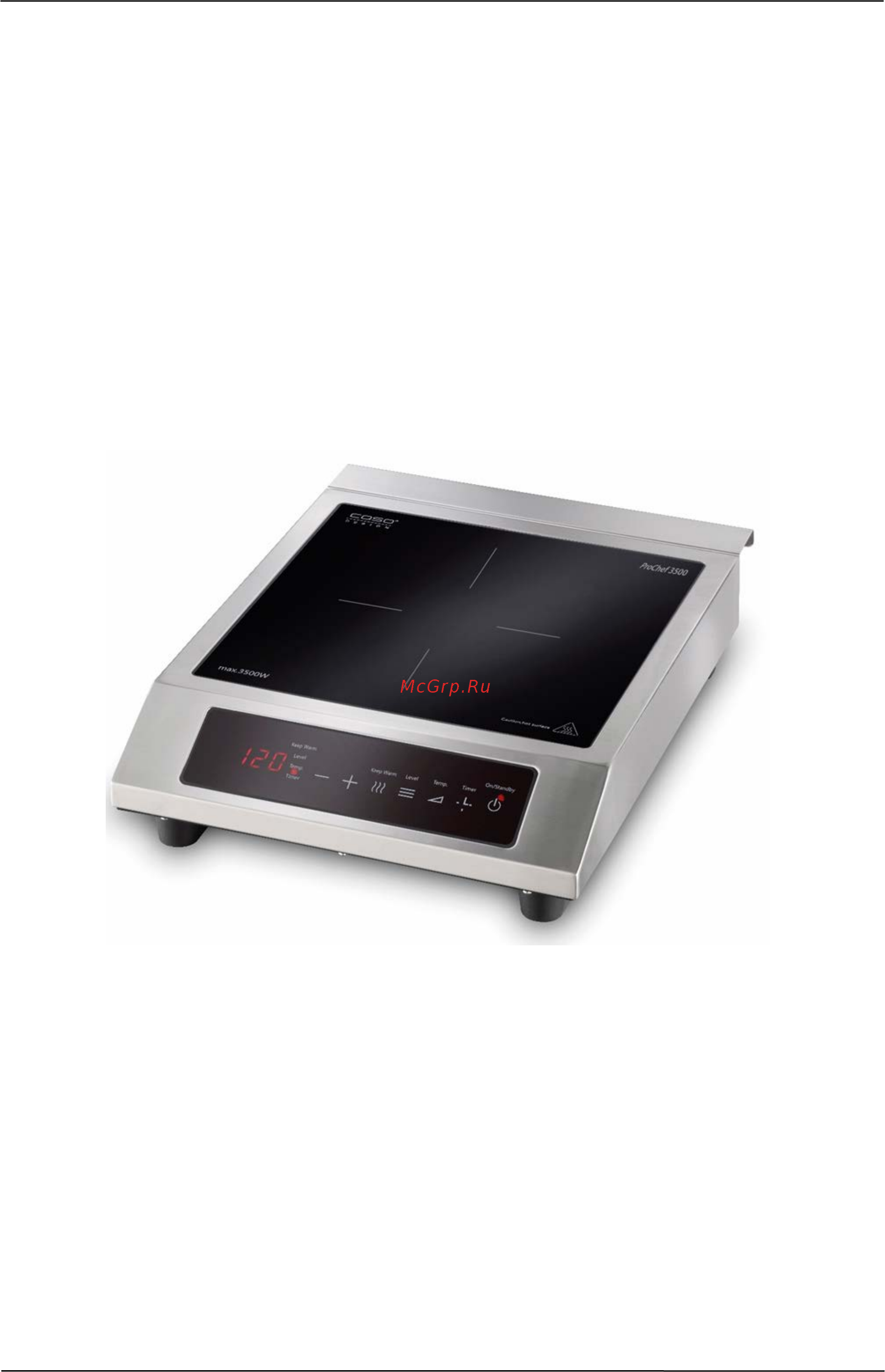 Caso Pro Chef 3500 Инструкция по эксплуатации онлайн