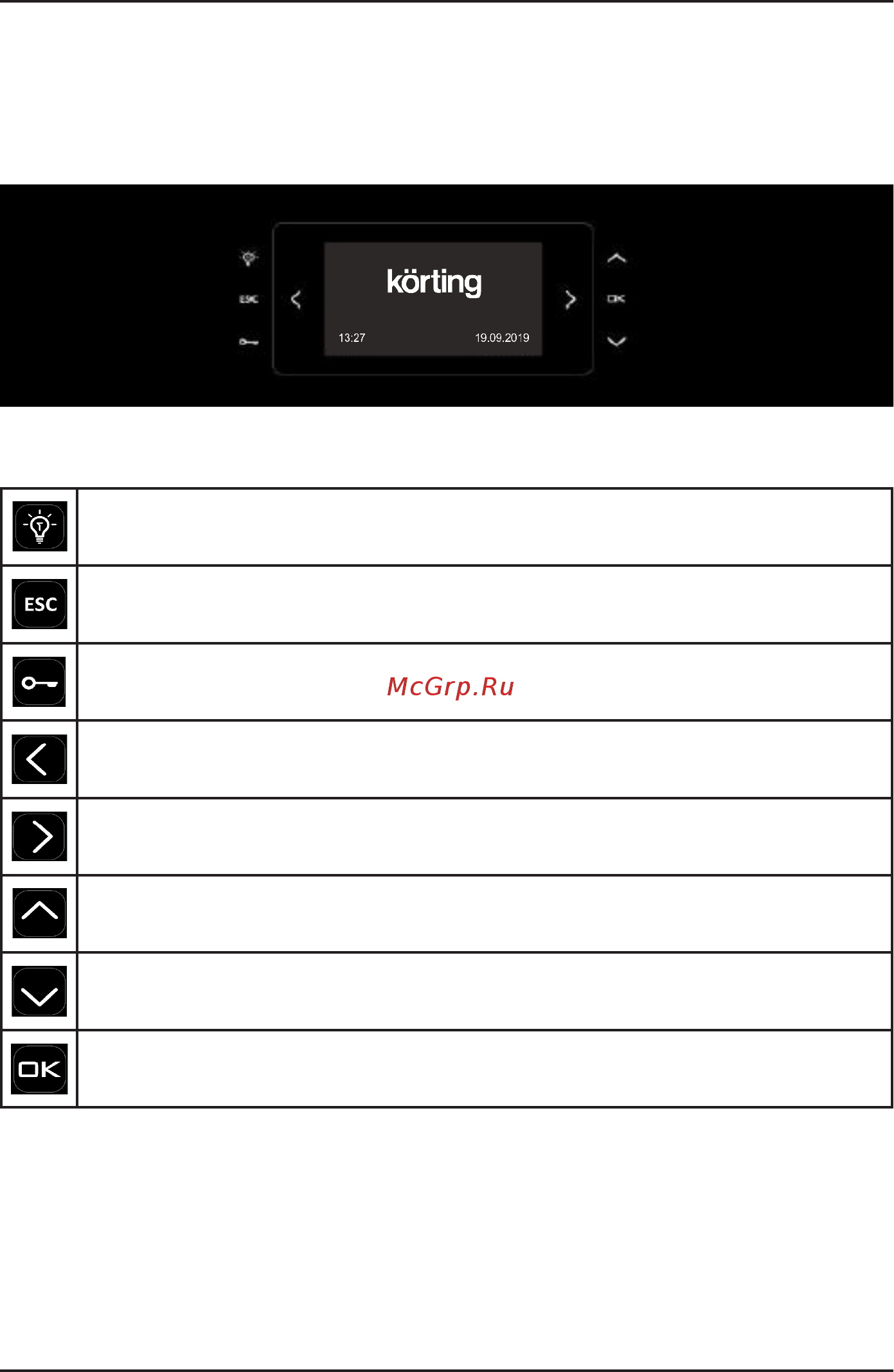 Korting OKB 1131 CSGGr [6/33] Service the menu for access to authorized service phone numbers
