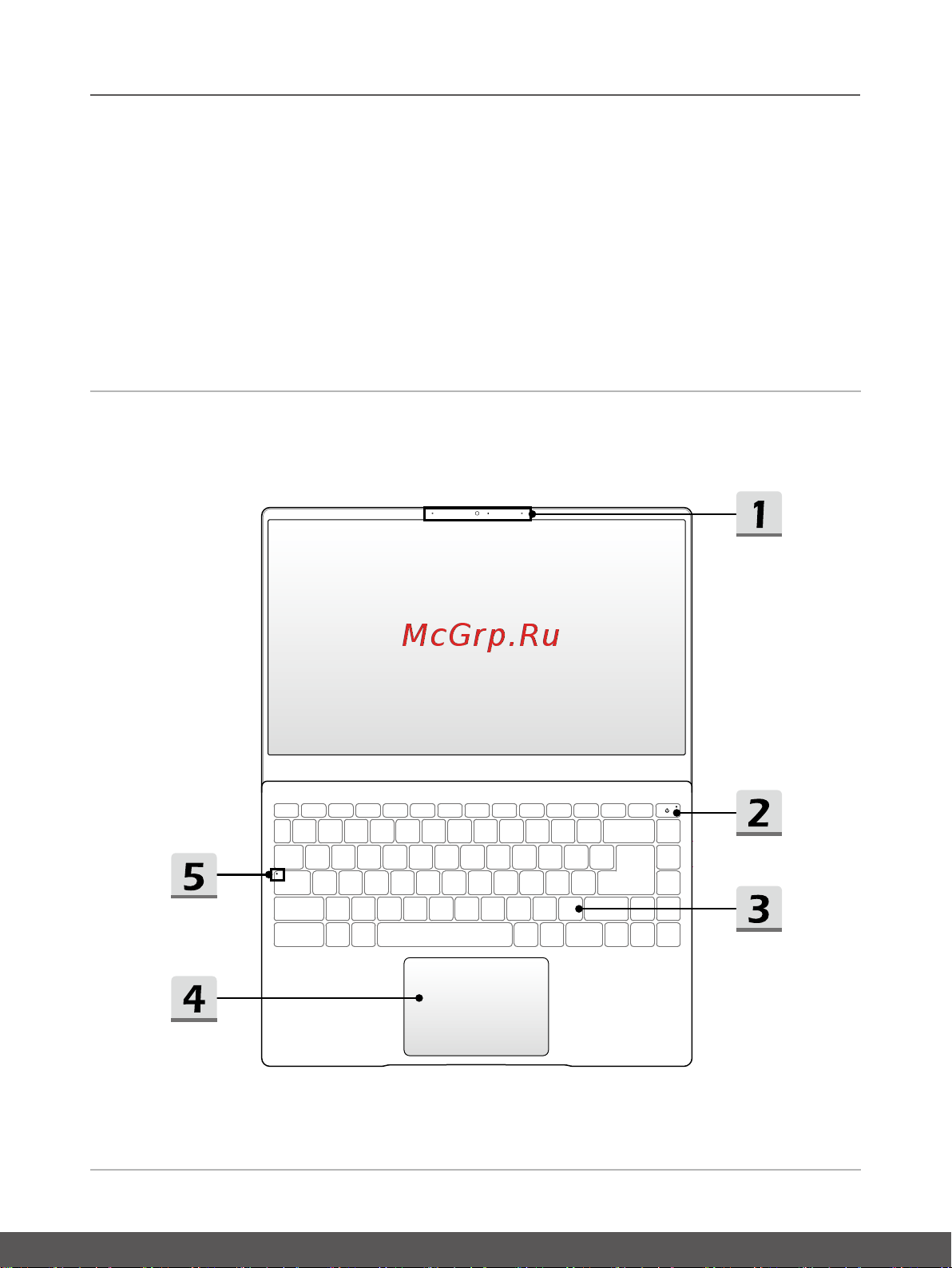 MSI Modern 14 B10RASW-020RU [13/60] Вид сверху в открытом состоянии