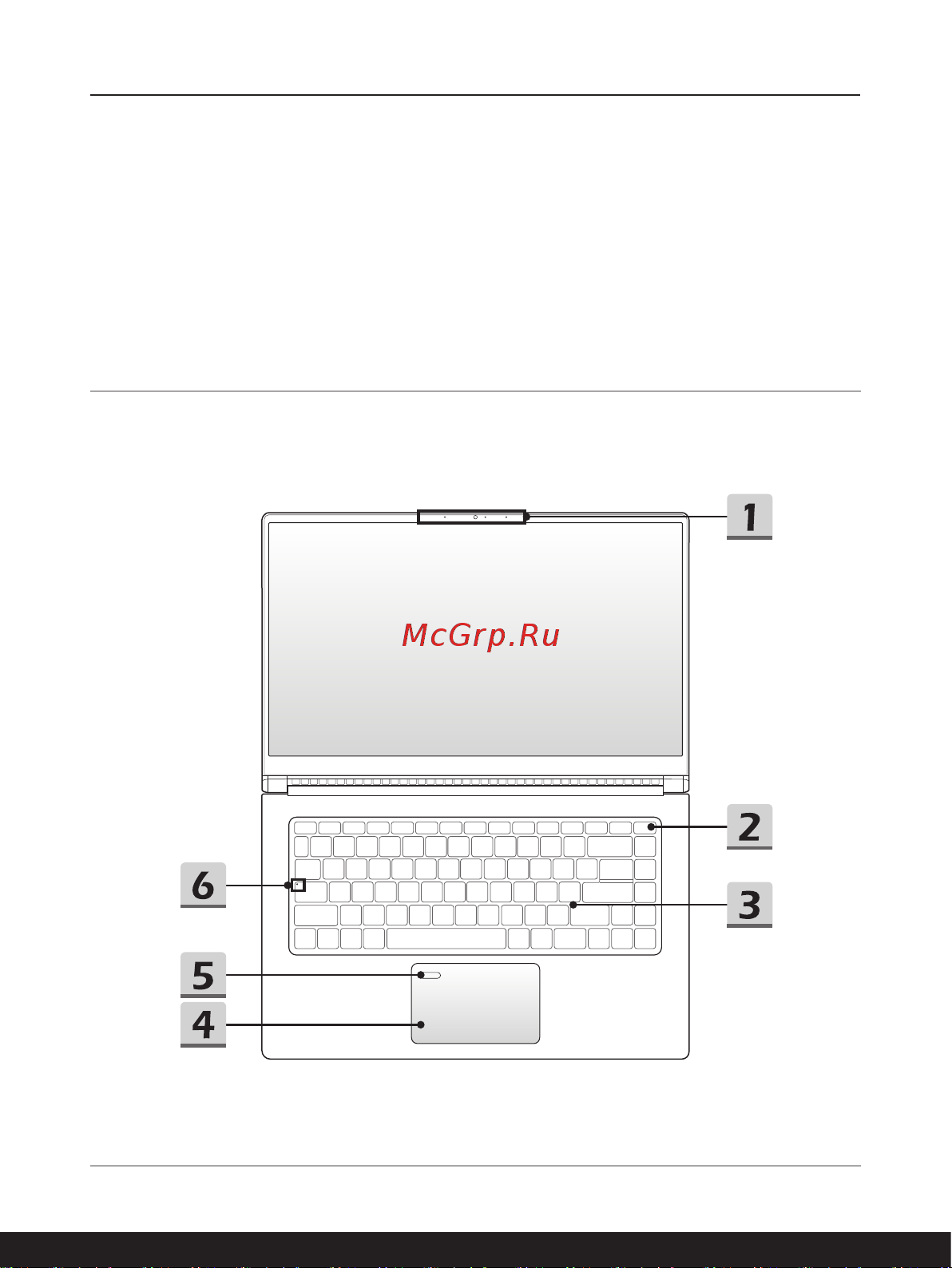 MSI Modern 15 A10M [13/68] Вид сверху в открытом состоянии