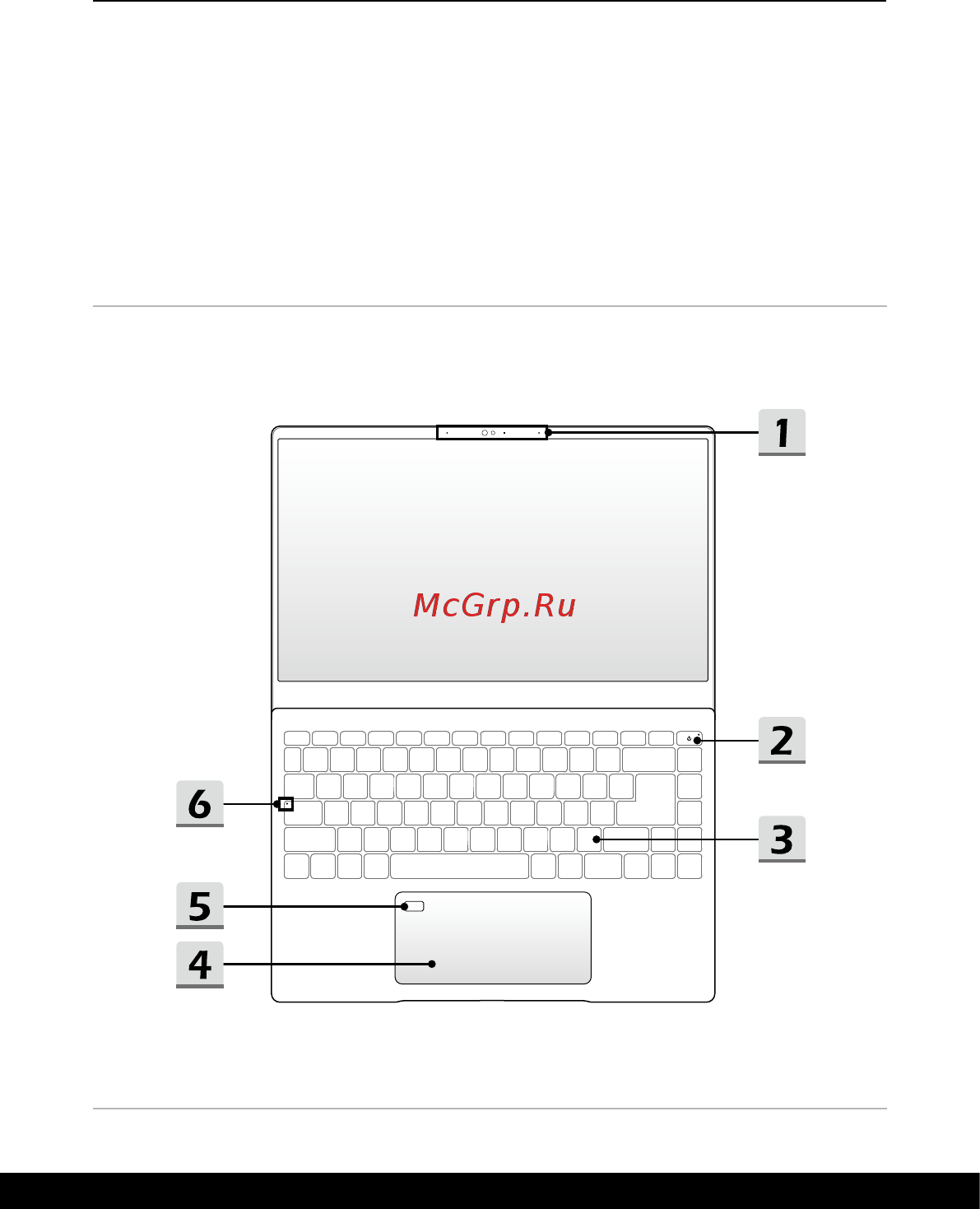 MSI Modern 14 B4MW-020RU [13/64] Вид сверху в открытом состоянии