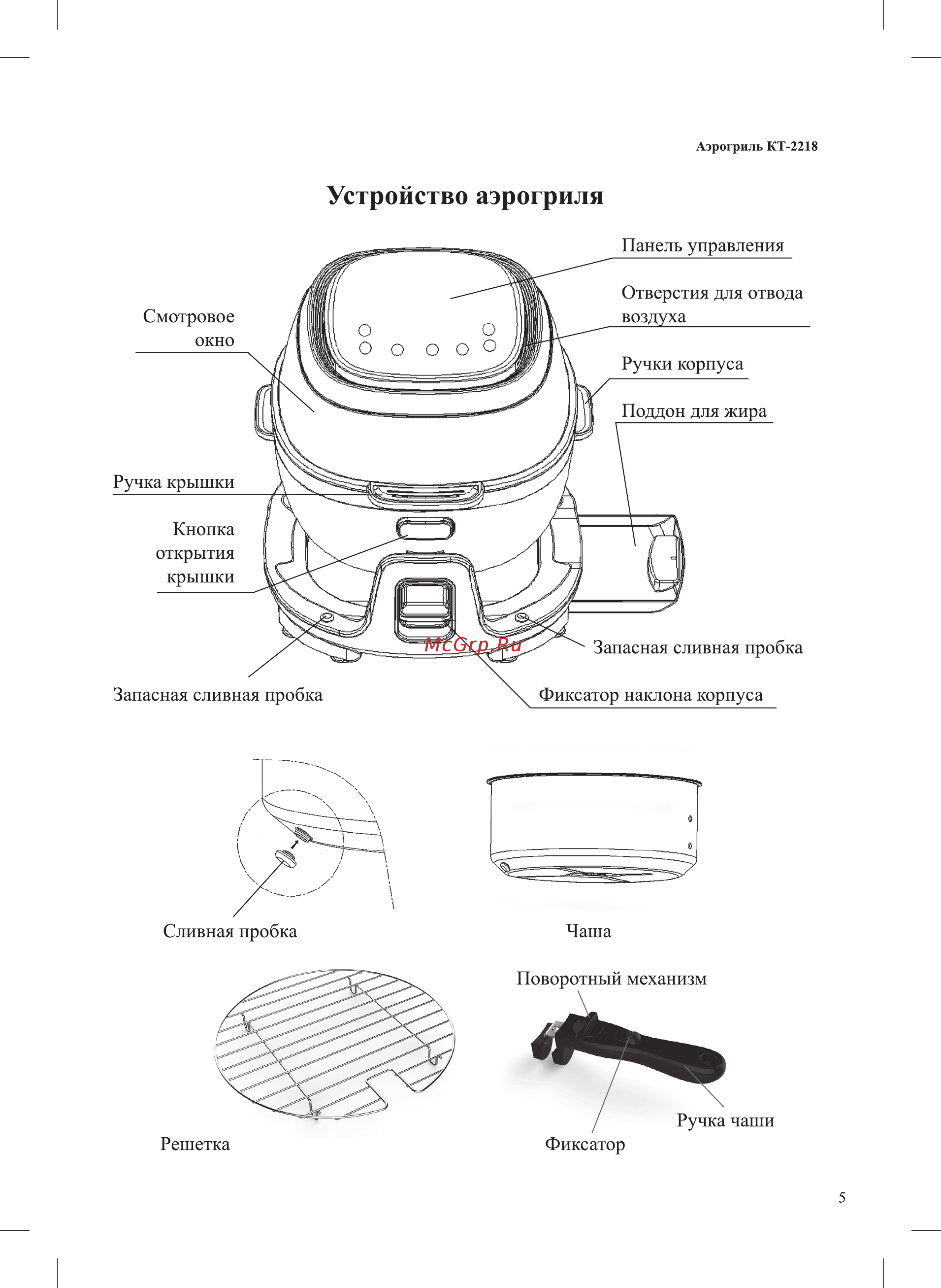 Kitfort КТ-2218-2 Инструкция по эксплуатации онлайн [5/24] 563162