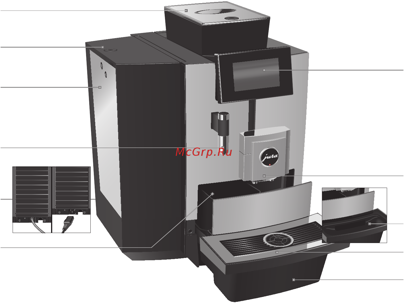 Jura X10 Platin [4/60] Элементы управления