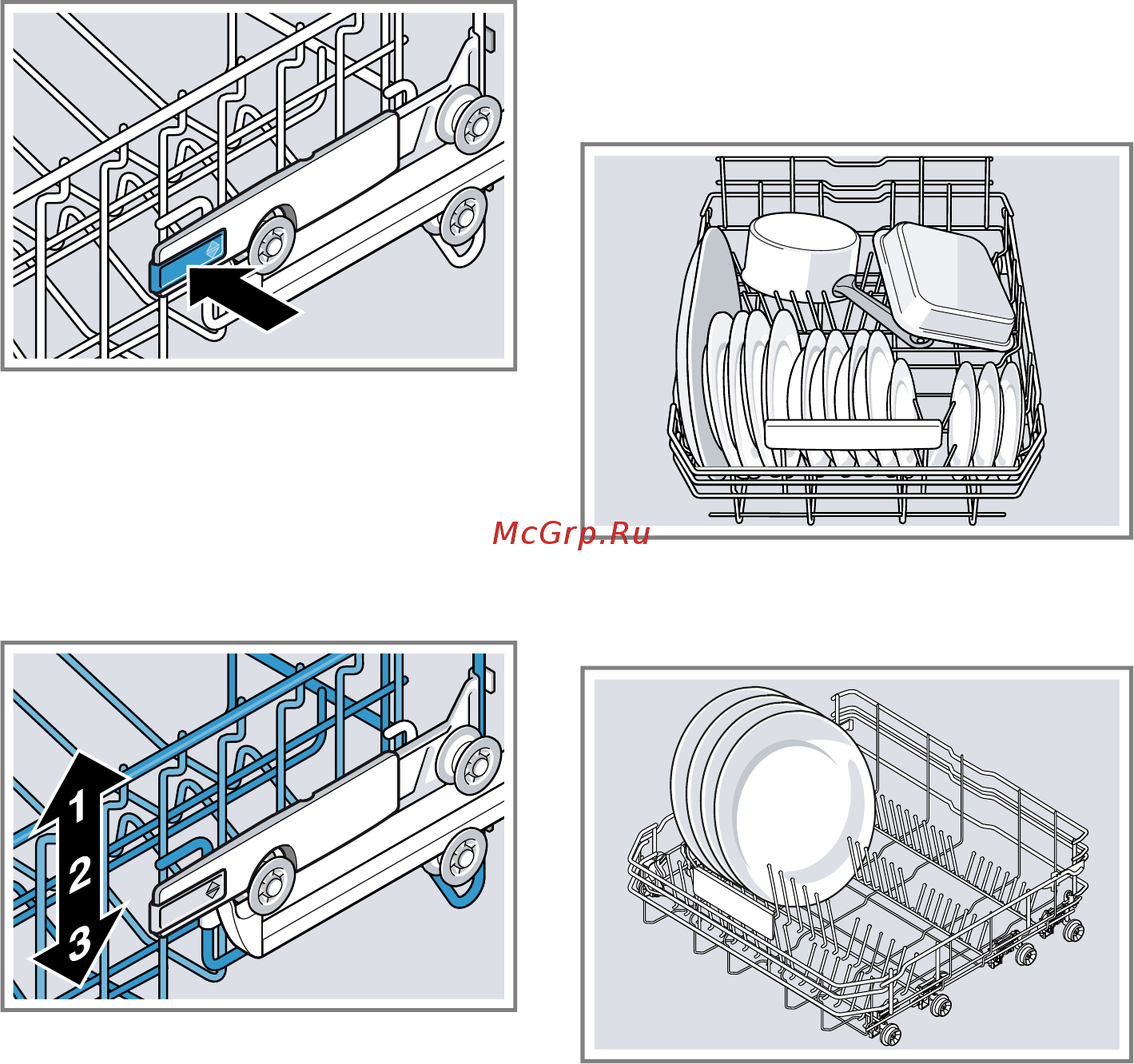 Bosch Serie | 2 SPV2HMX3FR [24/68] Hижняя кopзина для посуды