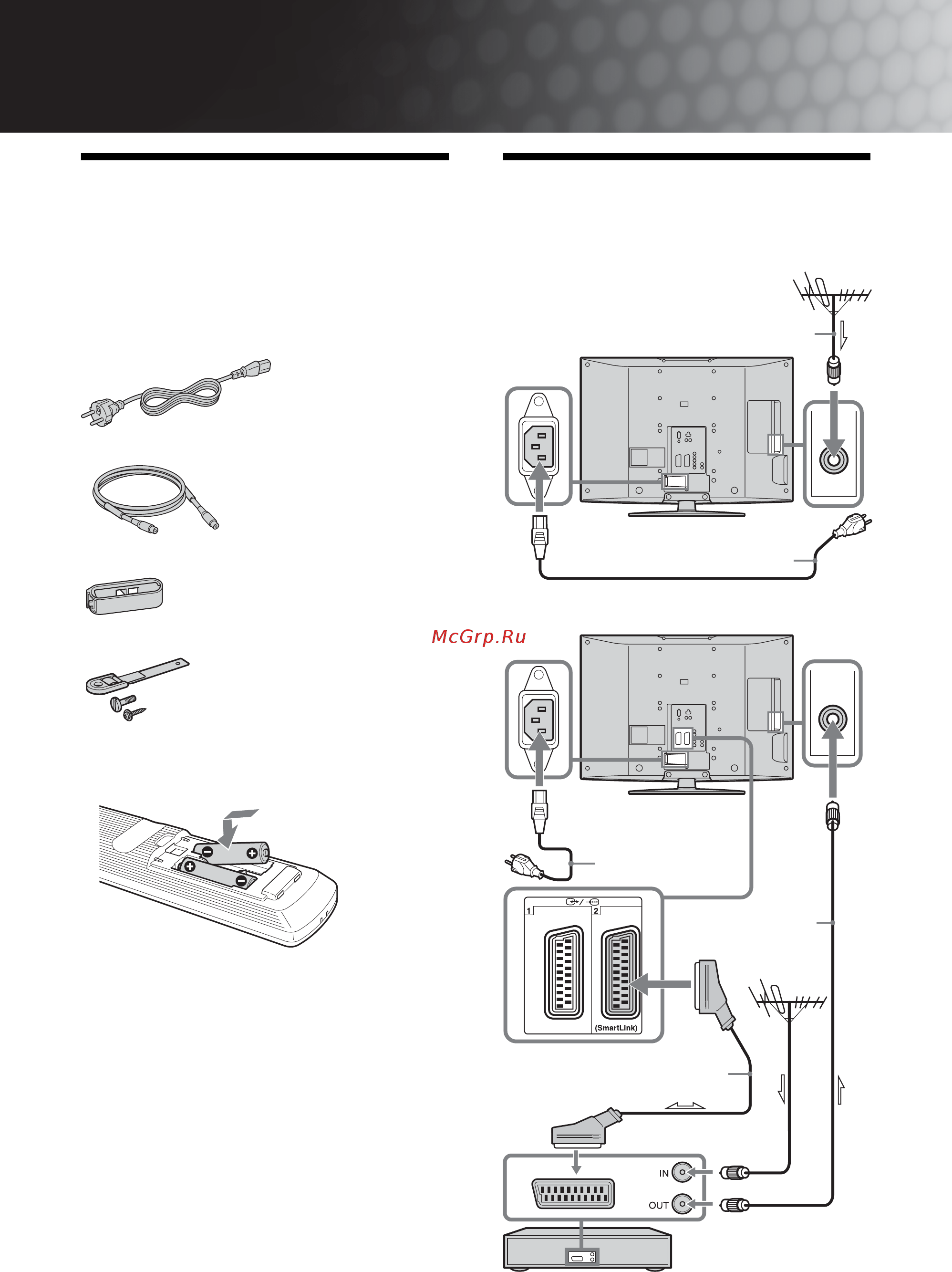 Sony KDL-26 S2020 [4/47] Руководство по вводу в эксплуатацию