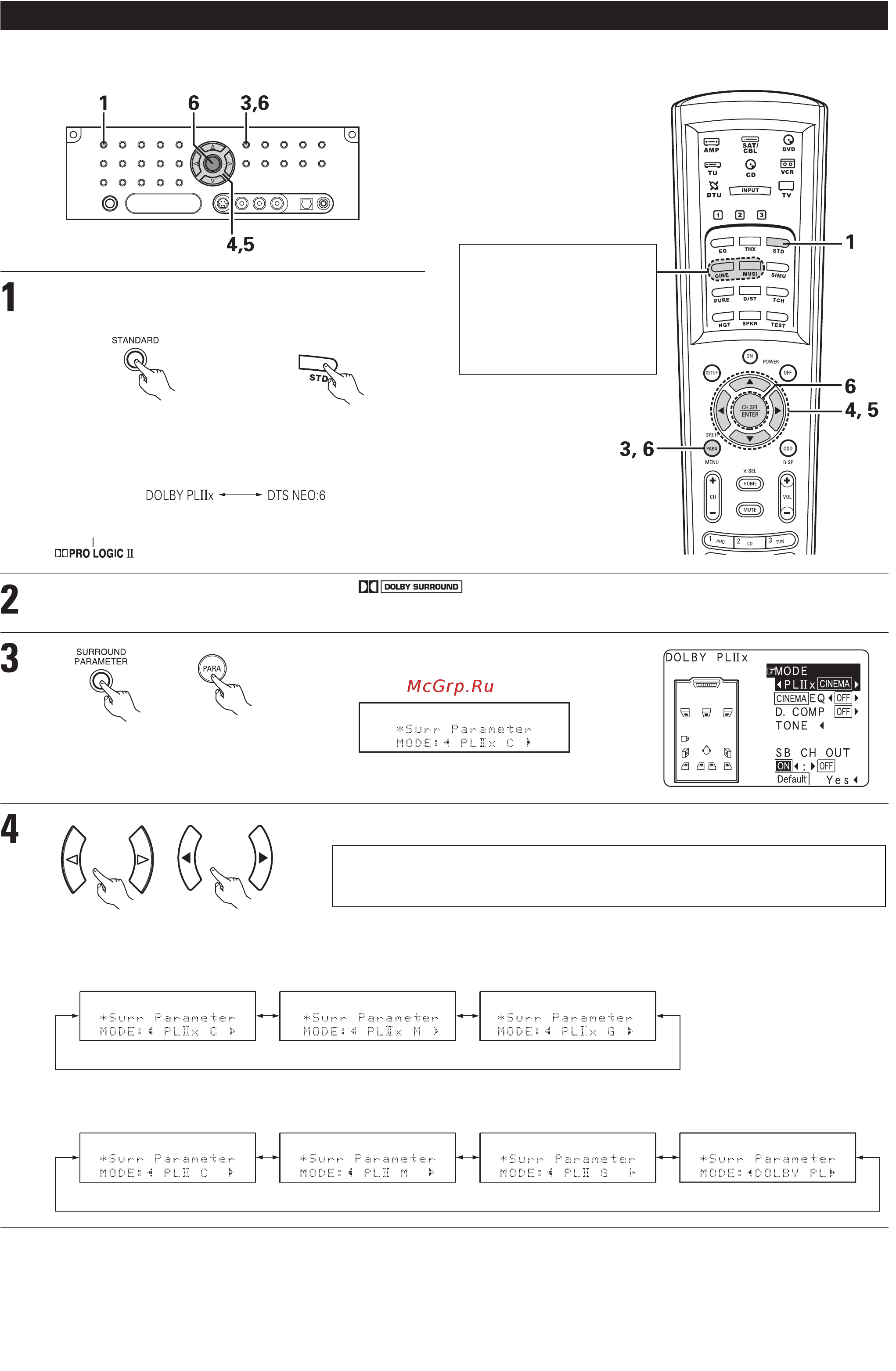 Denon AVC-A1XVA SPE2 [146/234] Режим dolby pro logic iix pro logic ii