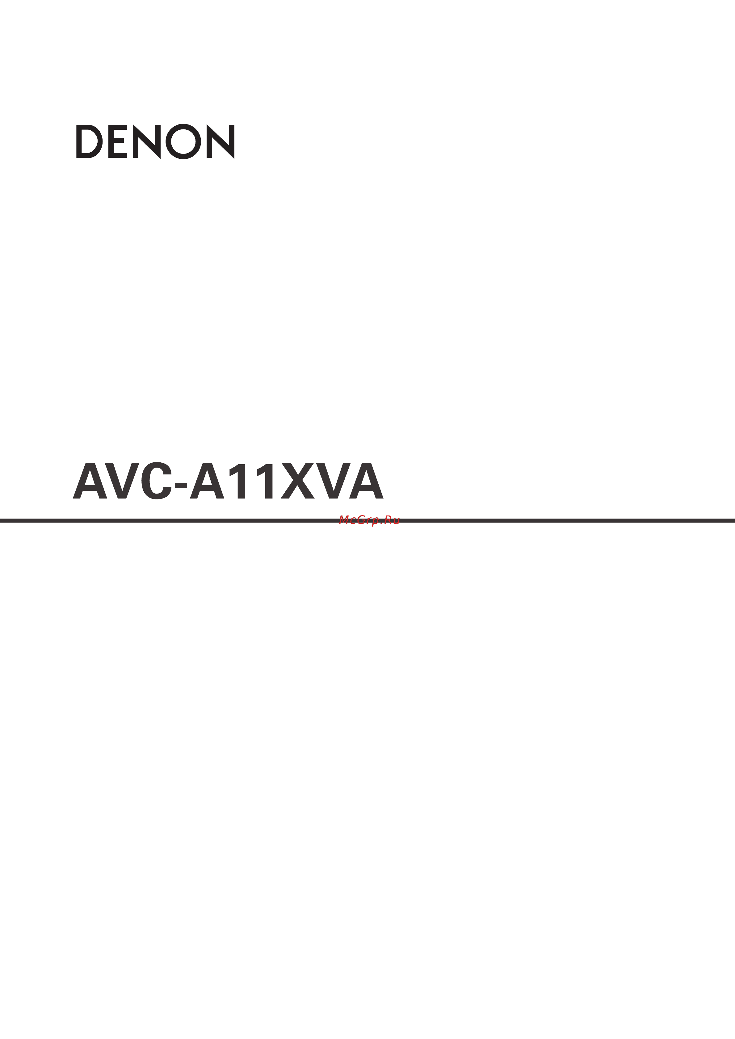 Denon AVC-A11 XVA B Инструкция по эксплуатации онлайн