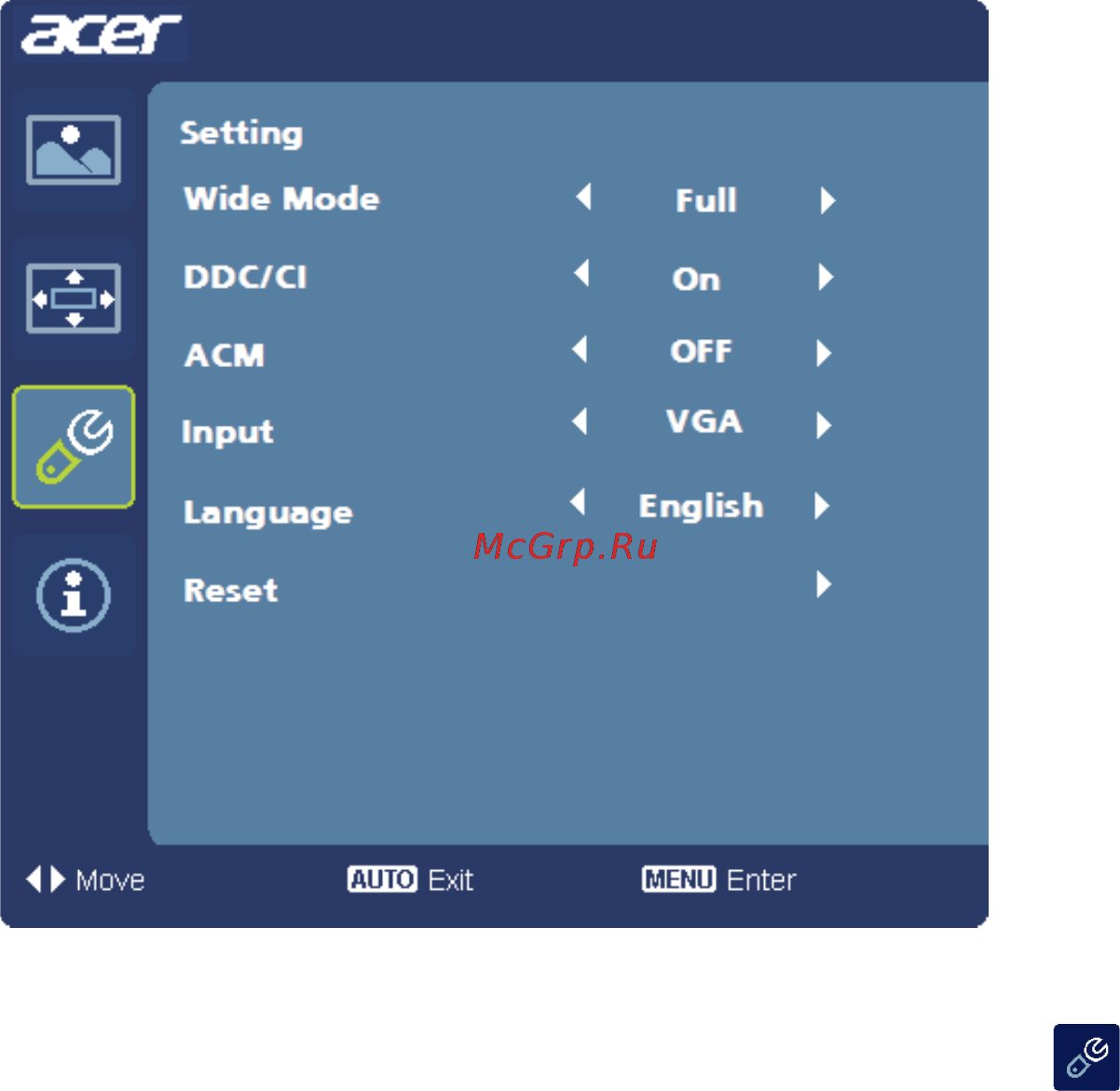 Acer G276HL Jbidx Инструкция по эксплуатации онлайн [23/29] 564663