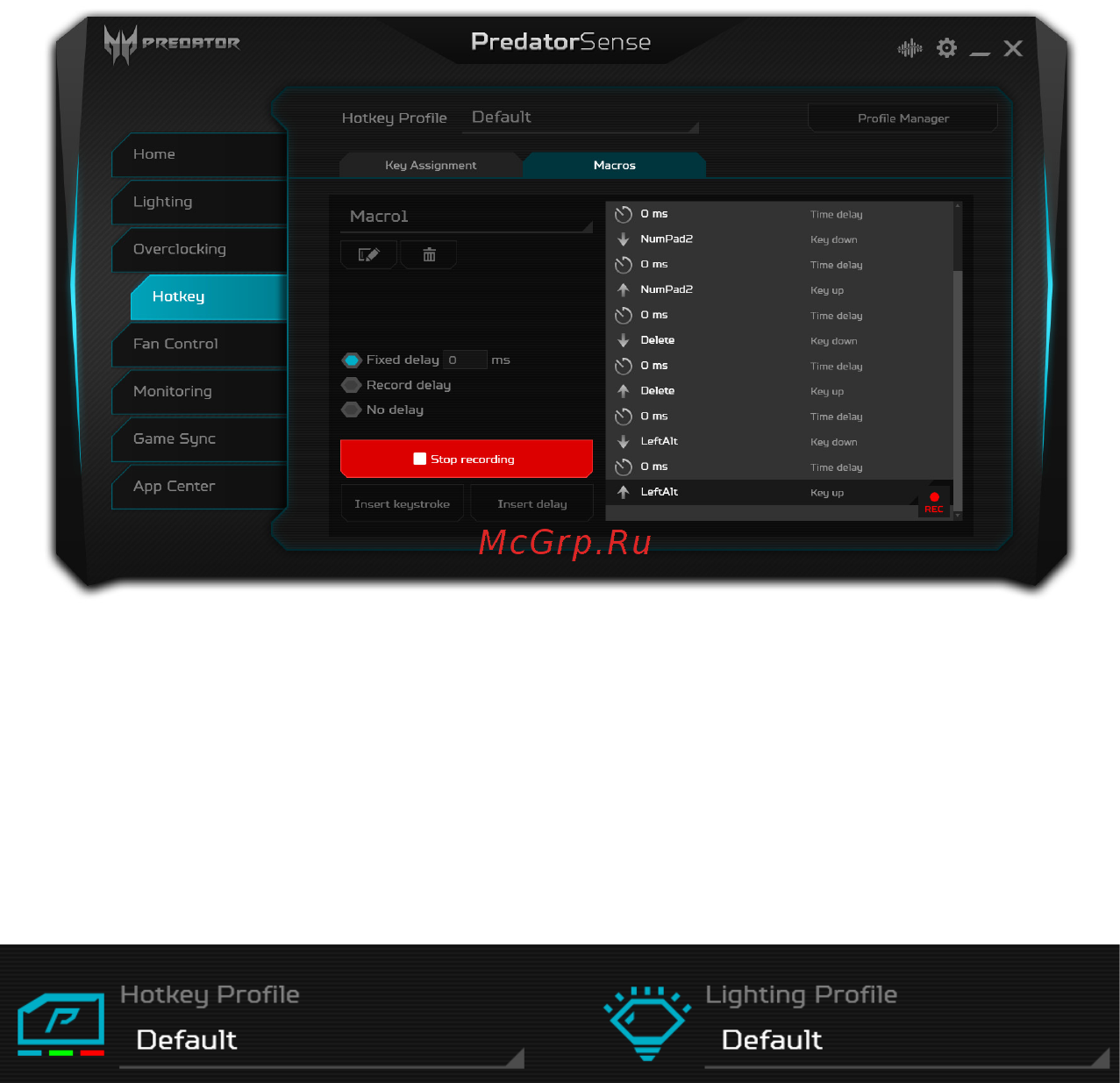 Acer Predator Helios 500 PH517-51-799P NH.Q3NER.008 [48/105] Создание профилей