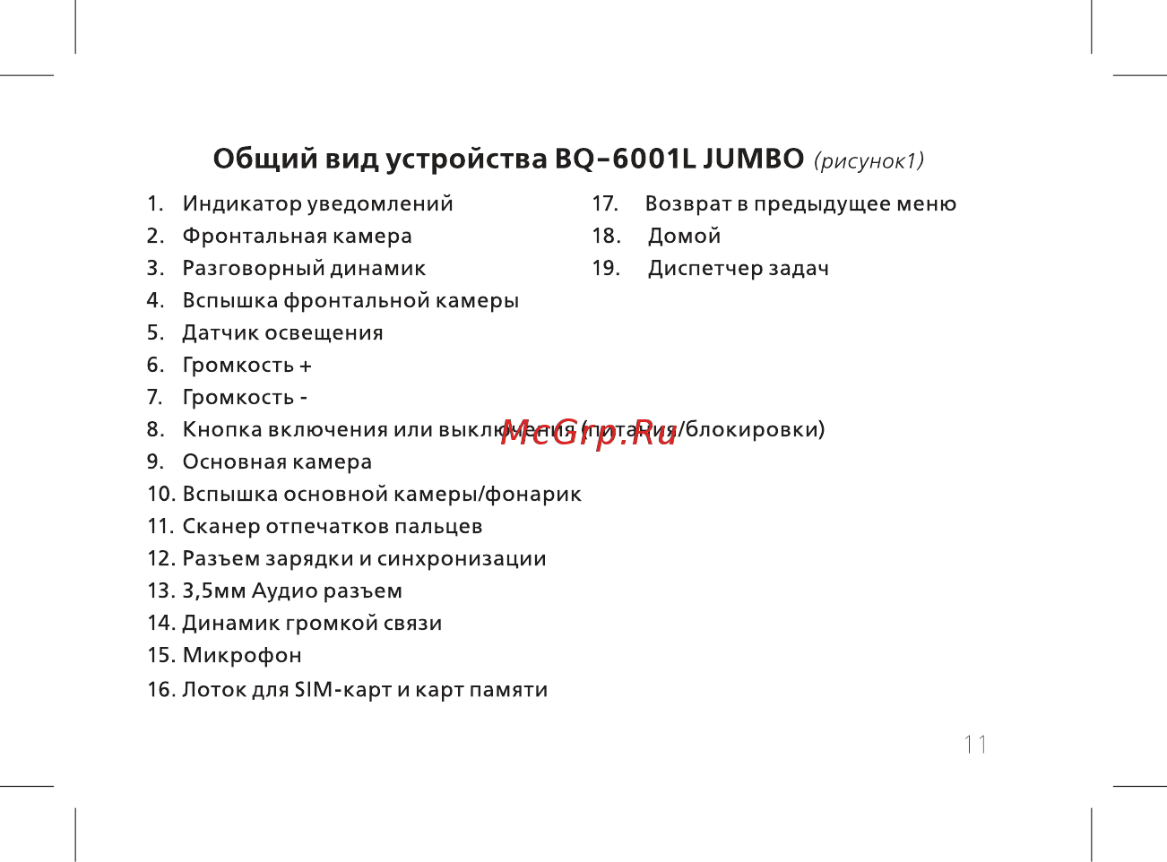 BQ mobile Jumbo Gold (BQ-6001L) [13/60] Общий вид устройства bq 6001l jumbo