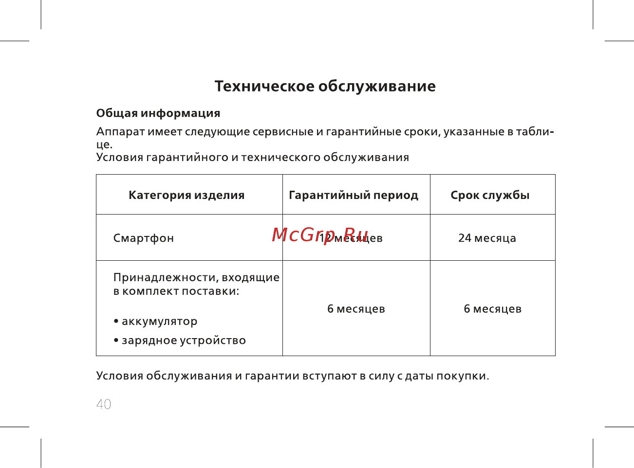 BQ mobile Bliss Black (BQ-5511L) [42/60] Техническое обслуживание