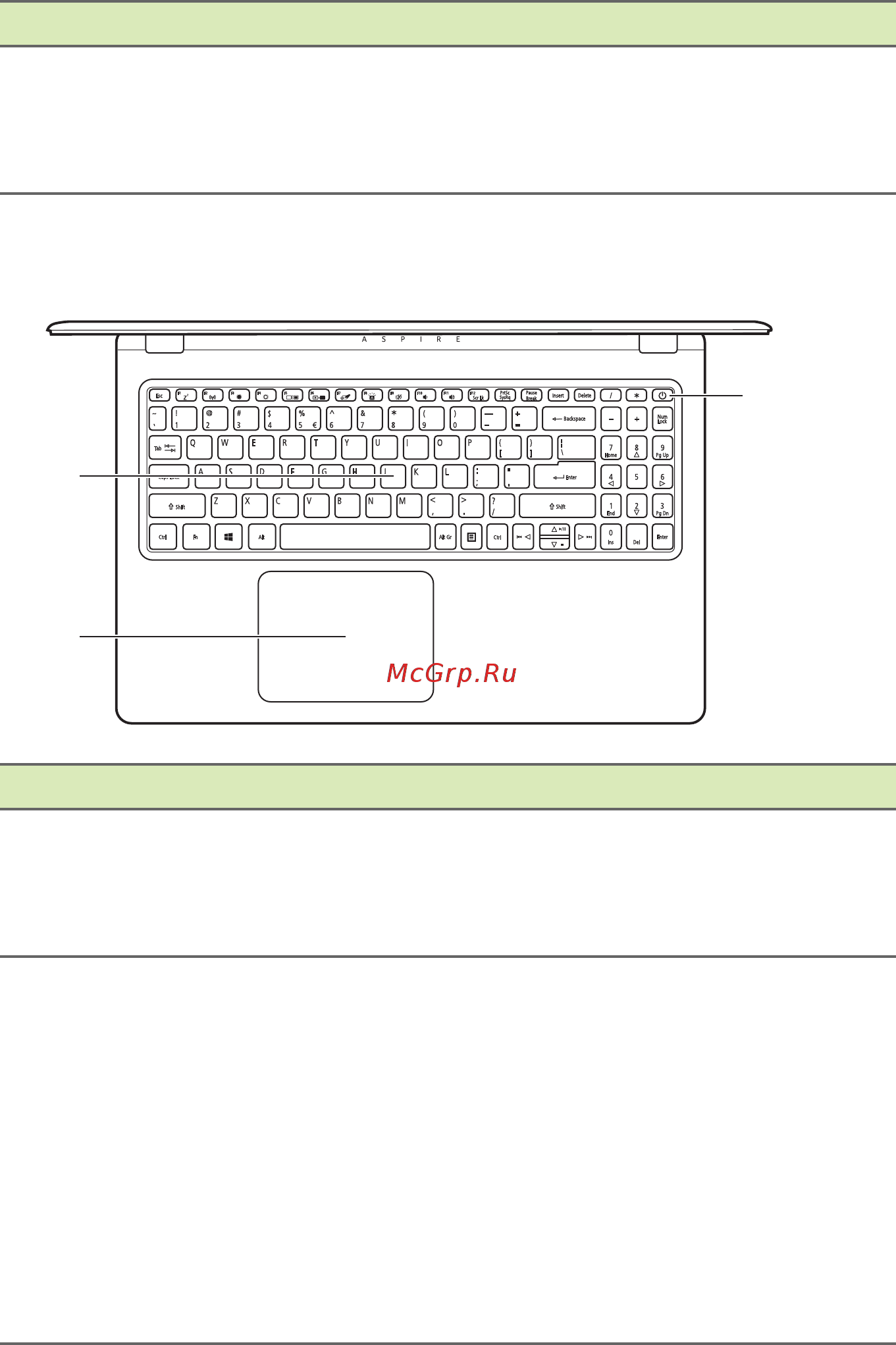 Acer Aspire A515-52-34WD NX.H4VER.001 [11/86] Вид клавиатуры