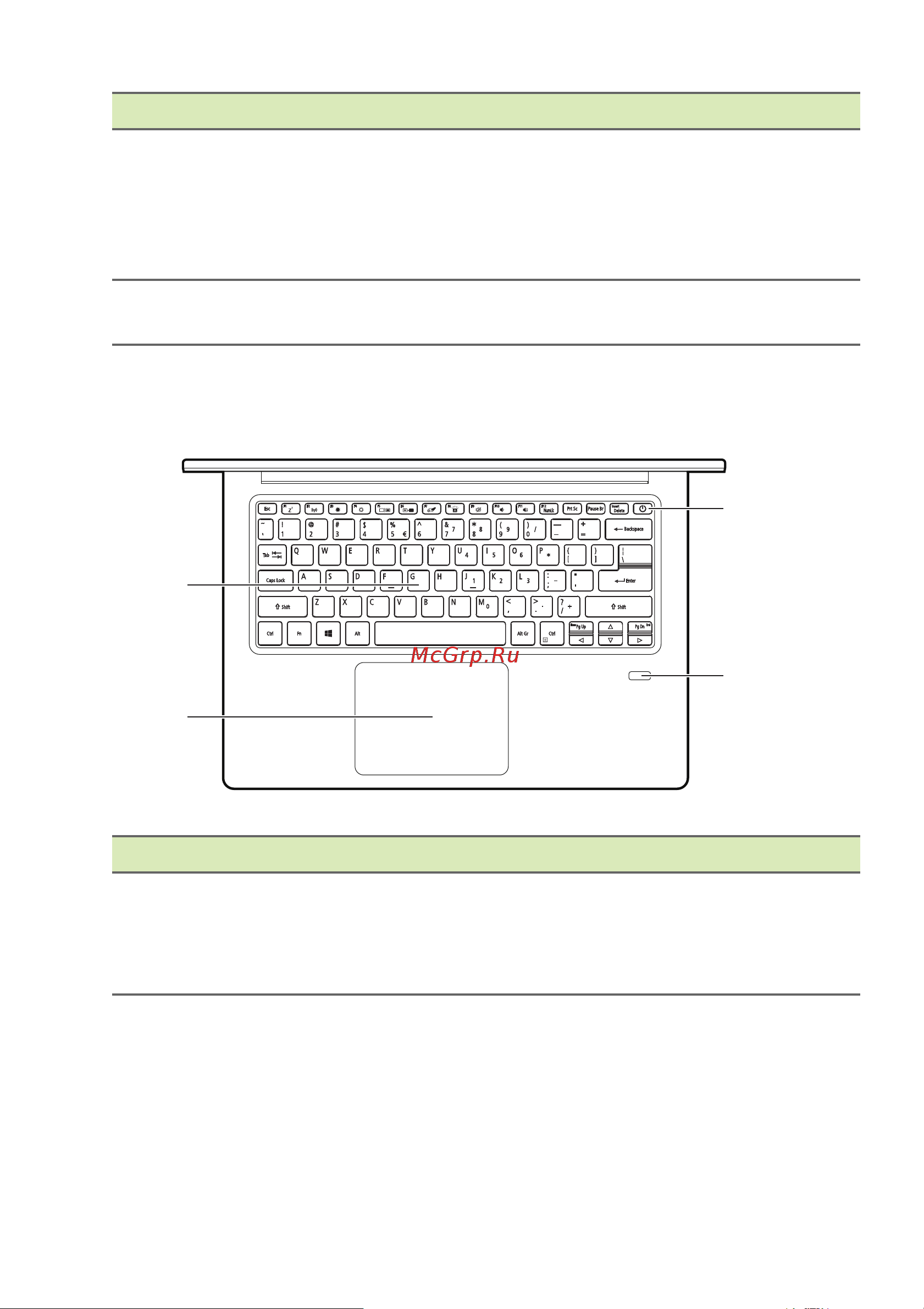 Acer Swift 3 SF314-56G-72E4 (NX.H4LER.002) [11/89] Вид клавиатуры