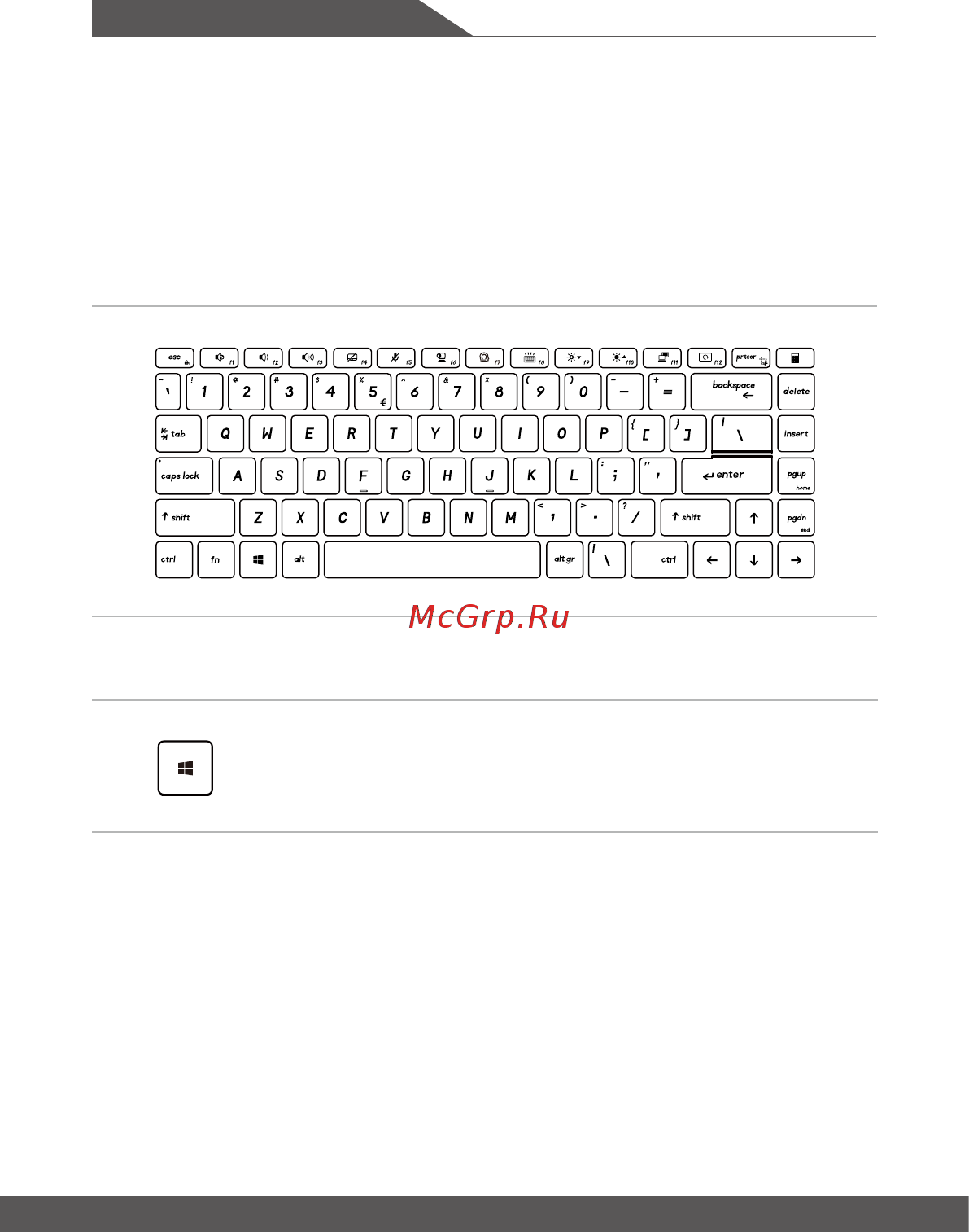 MSI WF65 10TH [22/60] Использование клавиатуры