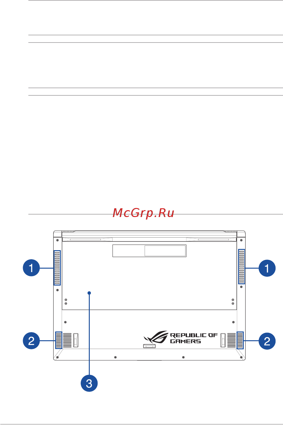 Asus ROG Zephyrus M GM501GM-EI032T [20/104] Нижняя сторона