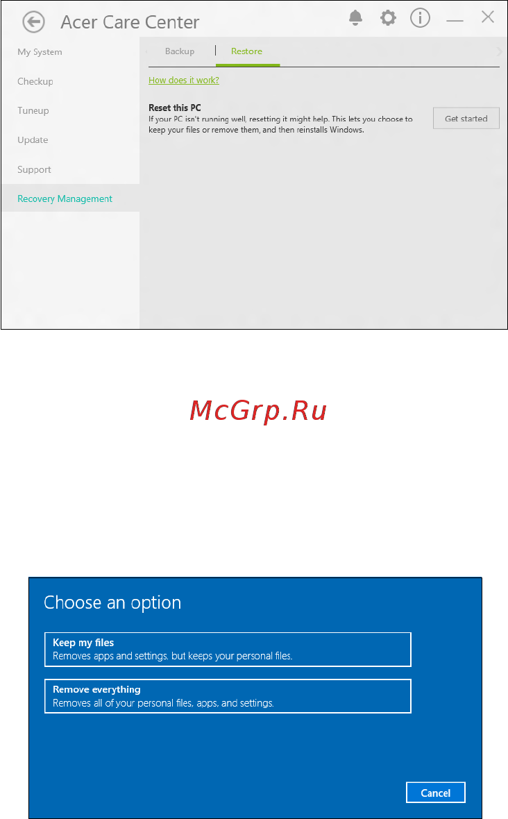 Acer SF315-52G-52TJ NX.GZAER.003 [29/89] Сбросить пк и удалить все