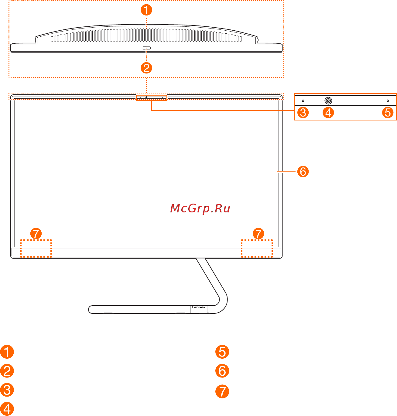 Lenovo IdeaCentre A340-24IWL (F0E8002ARK) [6/81] Вид спереди