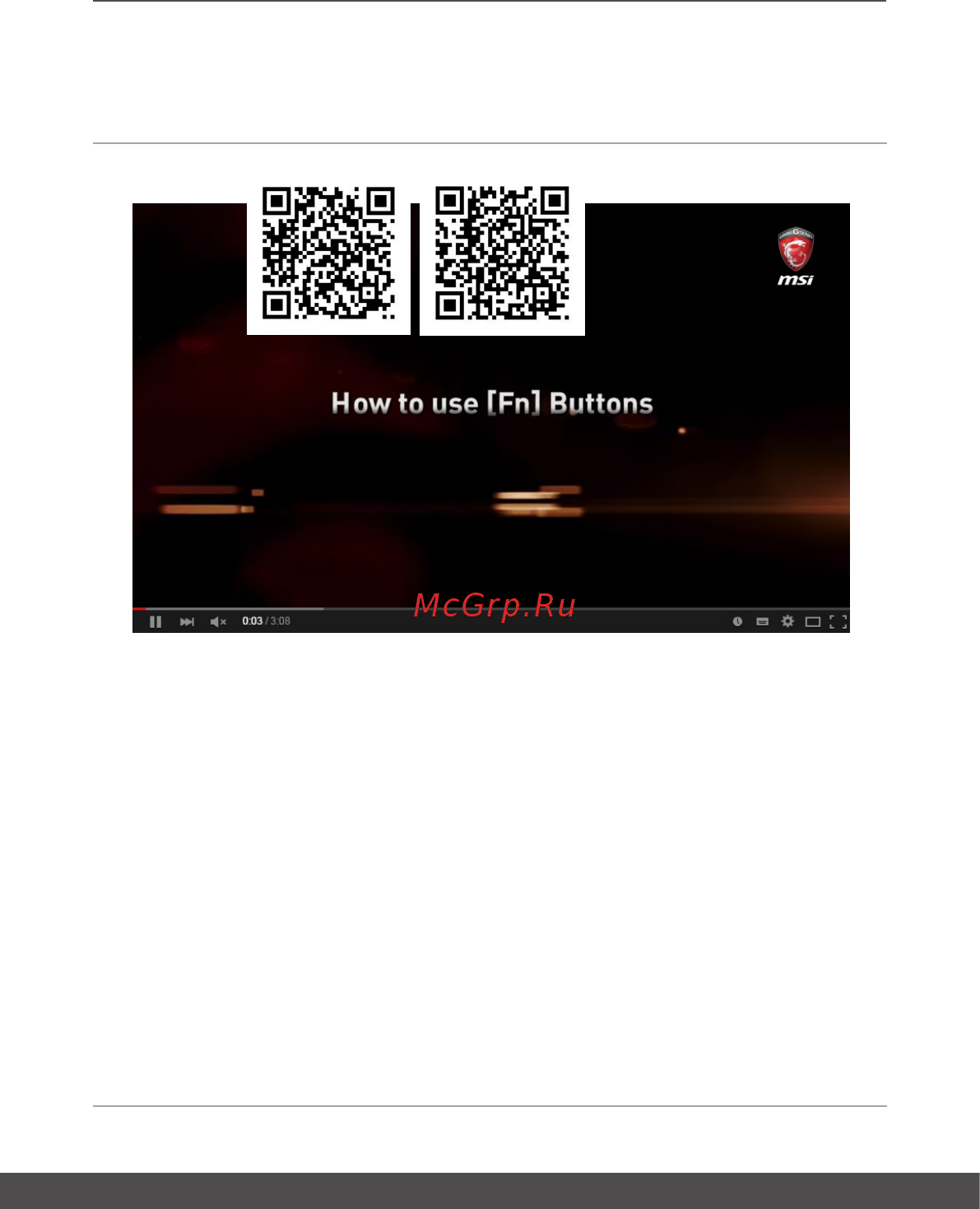 MSI GL63 9SEK-1031RU [27/64] Видео использование функциональных клавиш fn