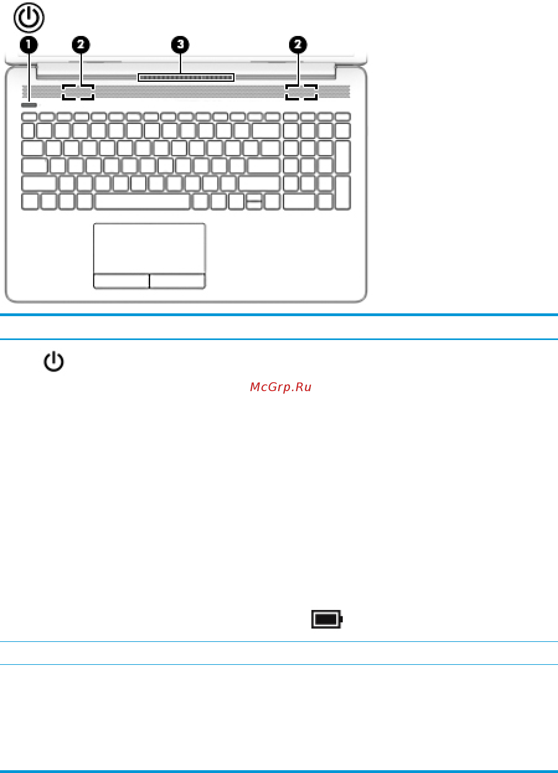 HP 15-db1069ur 7KG02EA [22/78] Кнопка динамики и вентиляционное отверстие