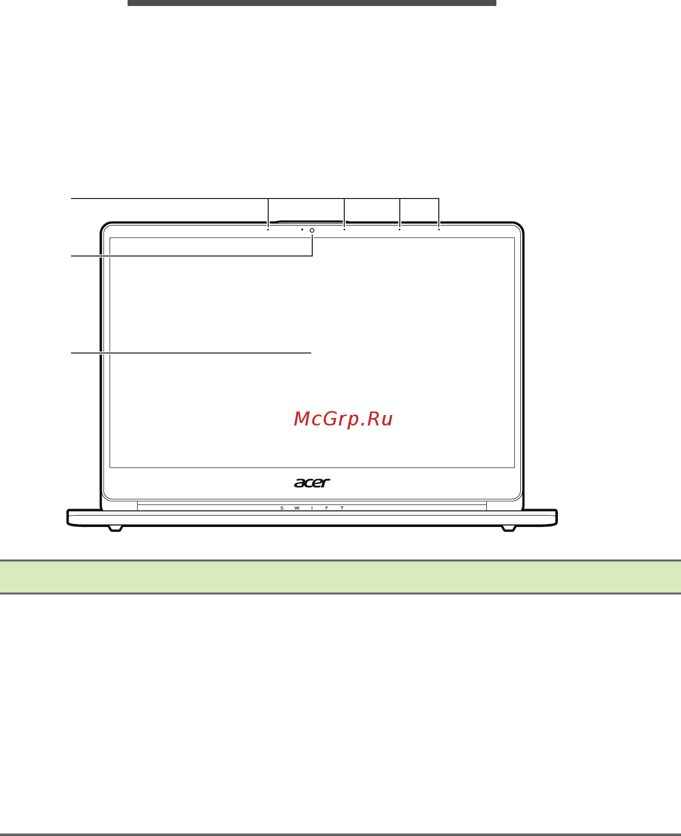 Acer Swift SF314-56-72K5 NX.H4EER.007 [10/89] Знакомство с вашим ноутбуком acer