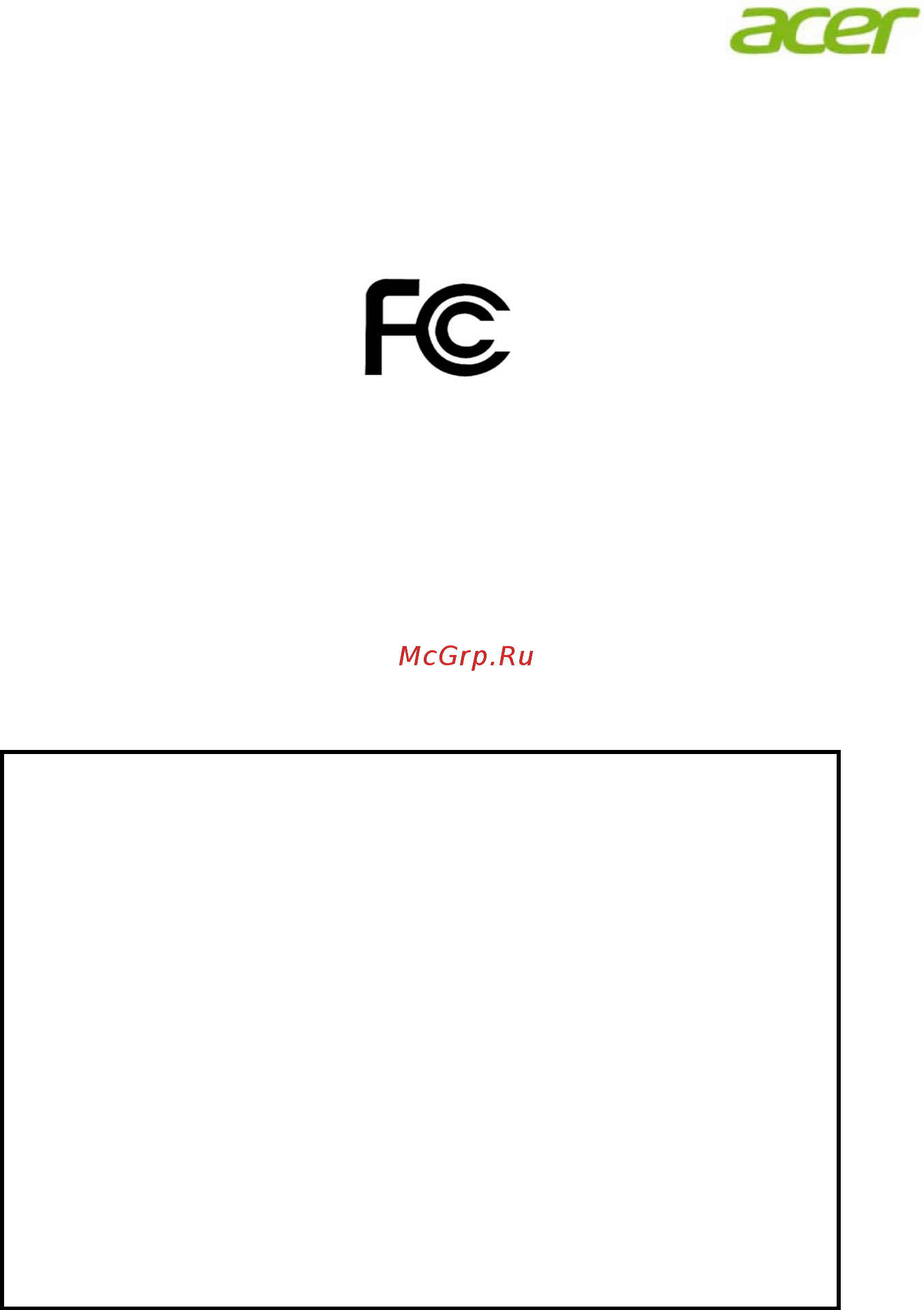 Acer Gaming XZ321QUbmijpphzx [11/34] Federal communications commission declaration of conformity