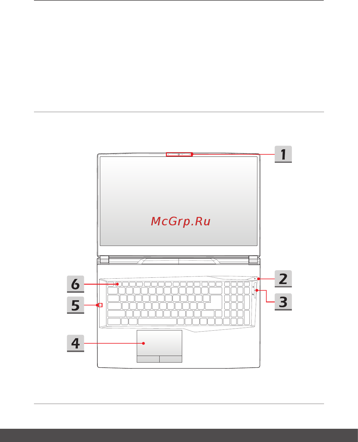 MSI GP75 Leopard 9SD-850XRU [13/64] Вид сверху в открытом состоянии