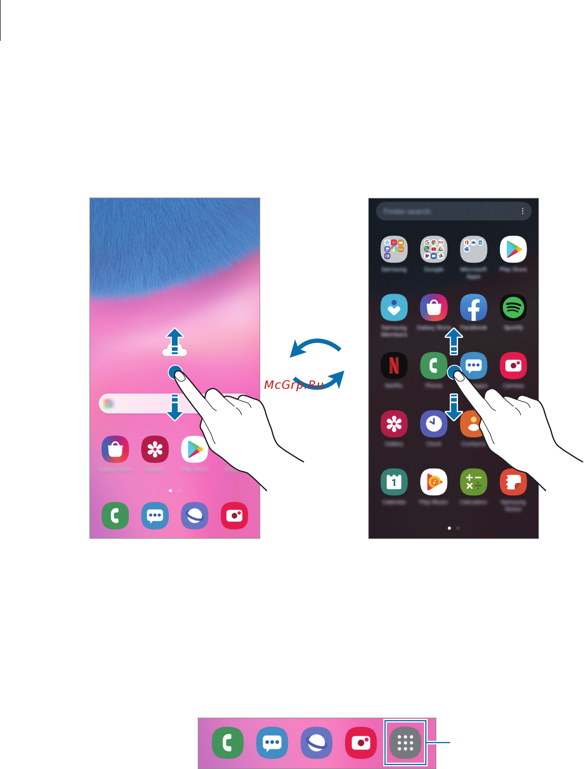 Samsung Galaxy A30s 32GB Black (SM-A307FN) [31/175] Переключение между главным экраном и экраном приложений