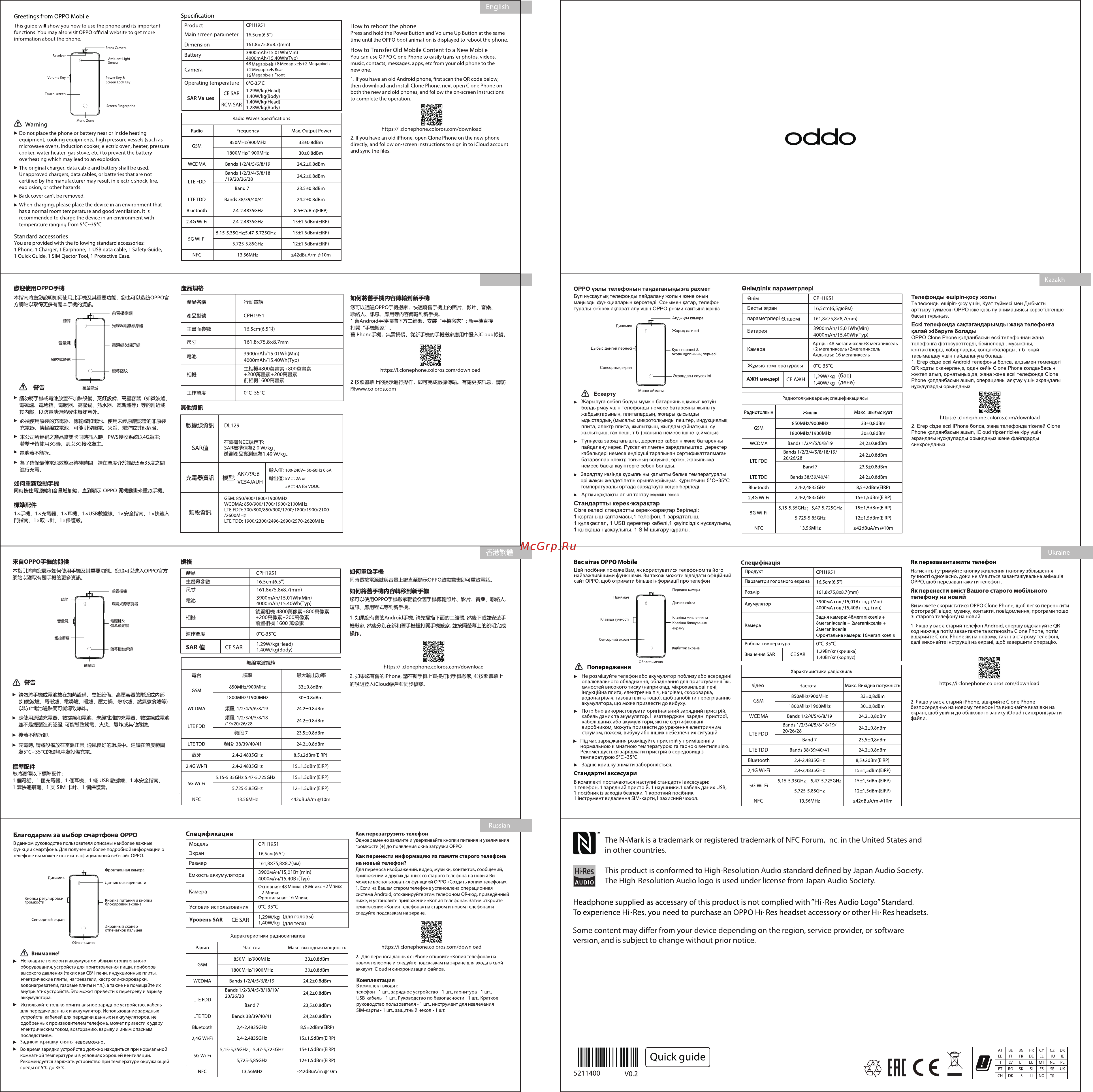 Oppo Reno 2 Z Luminous Black (CPH1951) Инструкция по эксплуатации онлайн [2/2] 566162