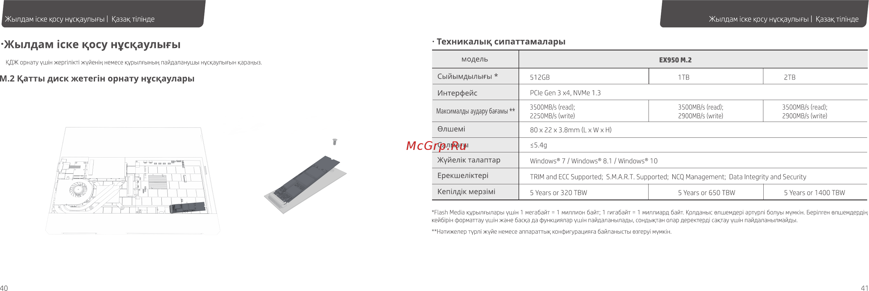 HP 1TB EX950 M.2 (5MS23AA) [22/26] Жылдам ске к осу нуск аулыгы