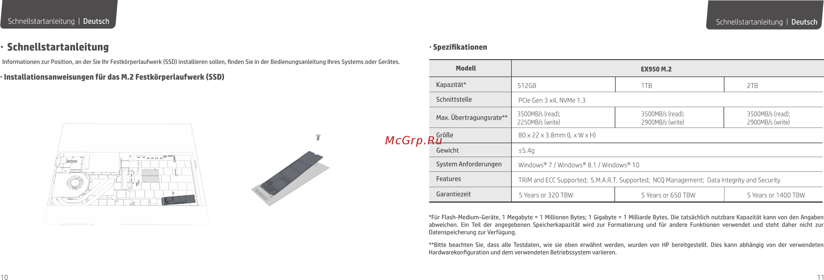 HP EX950 512GB (5MS22AA#ABB) [7/26] Schnellstartanleitung