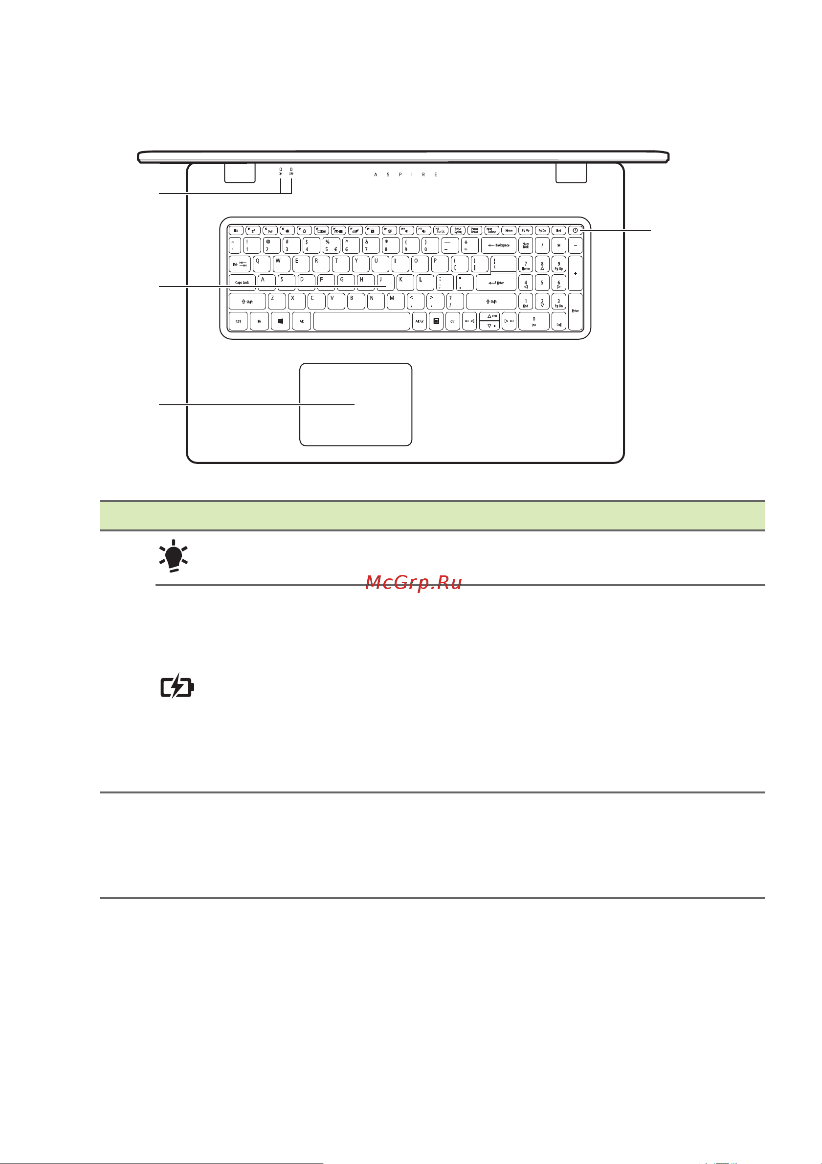 Acer Aspire A317-51KG-3190 NX.HELER.007 [11/84] Вид клавиатуры