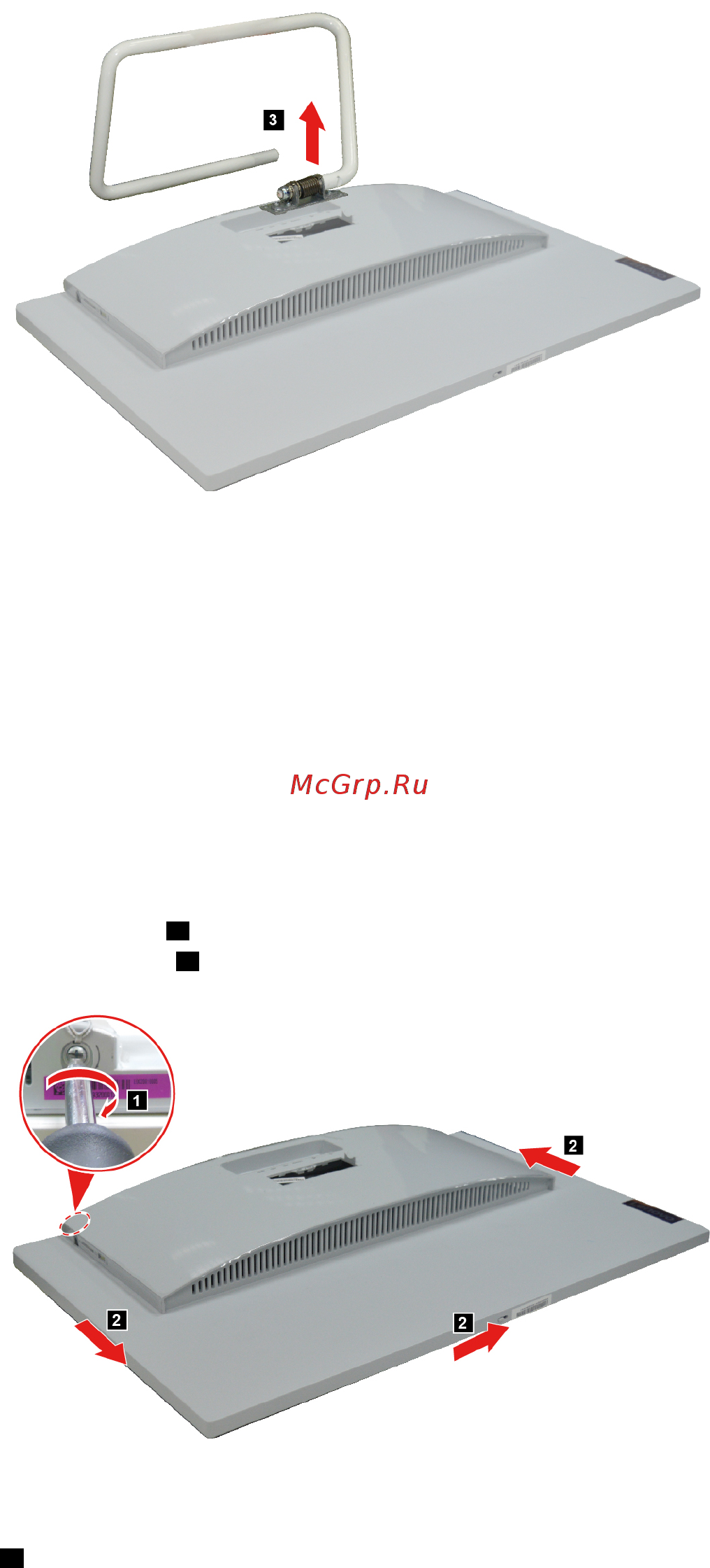 Lenovo IdeaCentre AIO340-24IWL (F0E8002FRK) [35/57] Removing the rear cover