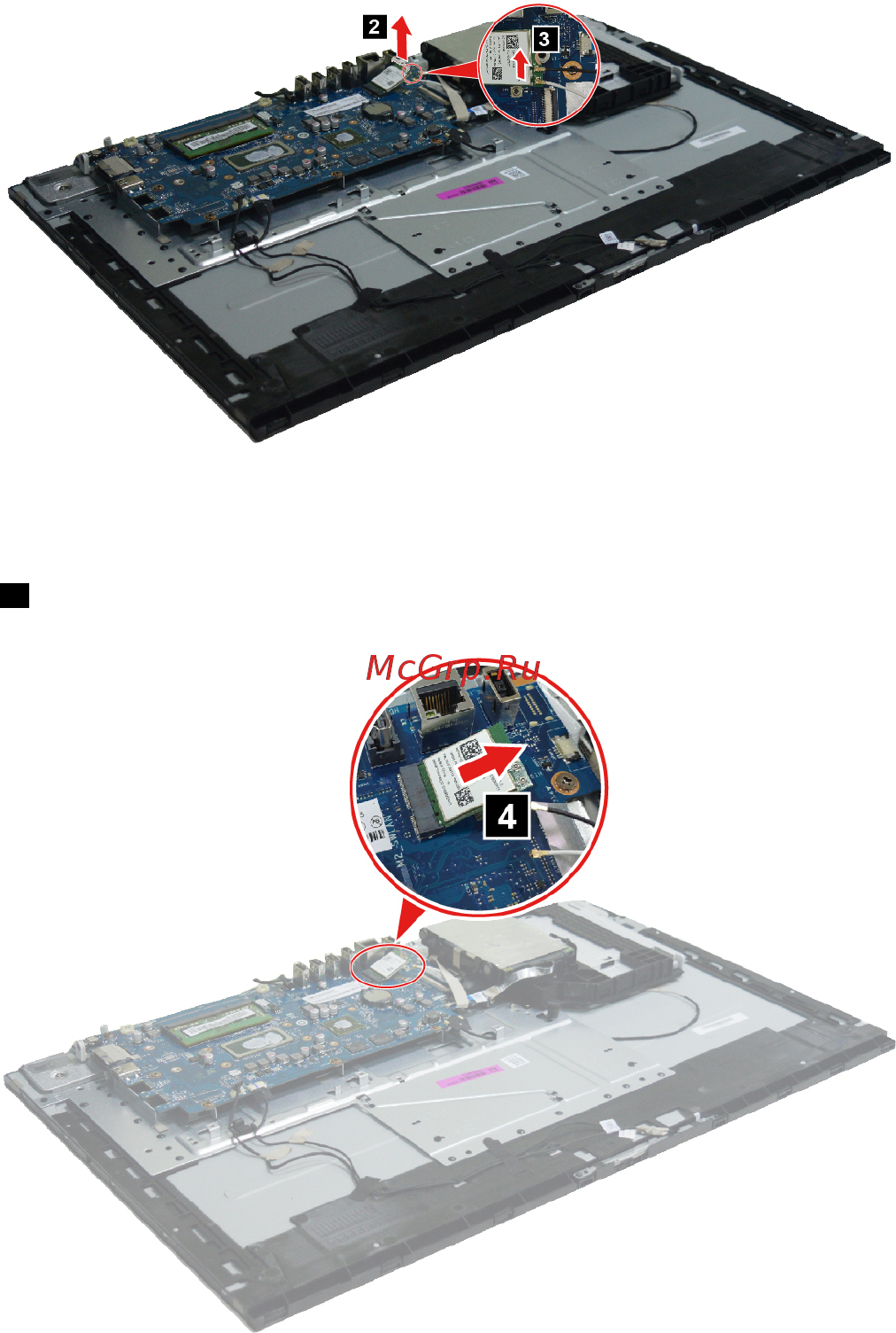 Lenovo IdeaCentre AIO340-24IWL (F0E8000FRK) [43/57] Replacing the antennas