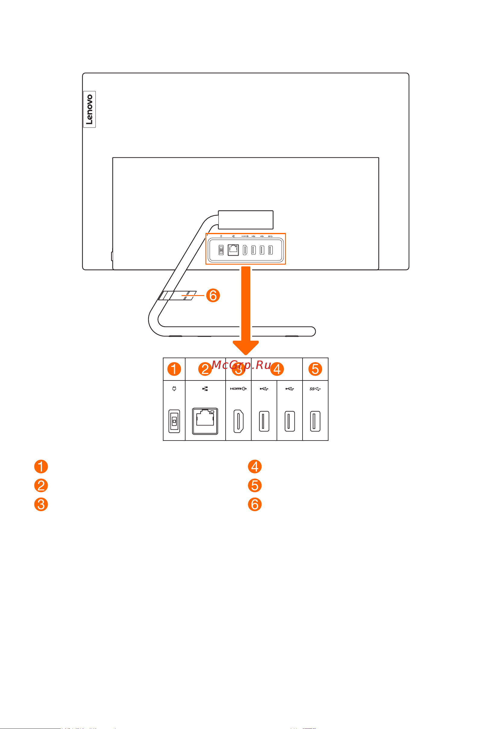 Lenovo IdeaCentre A340-24ICK (F0ER00AJRK) [8/81] Вид сзади