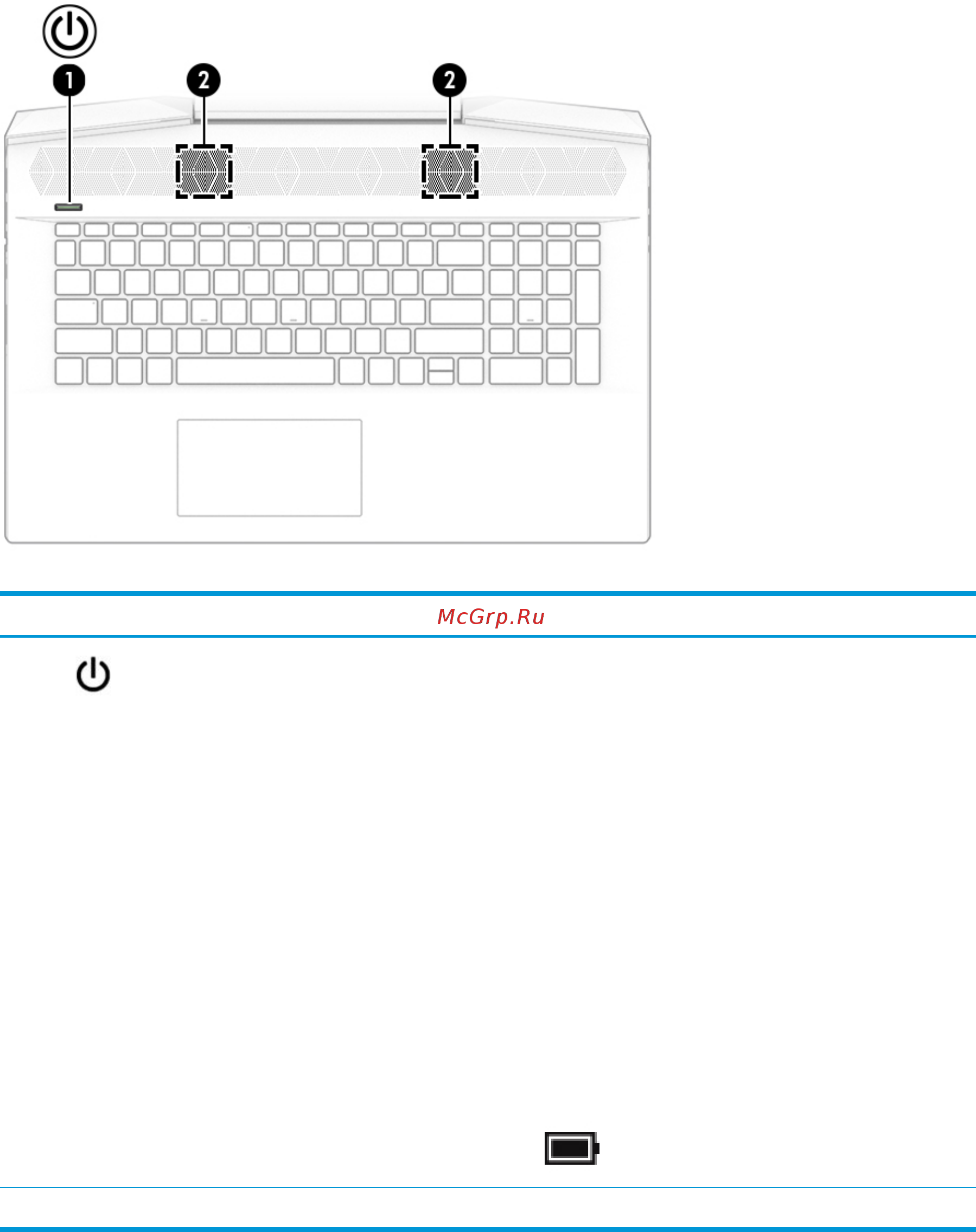 HP Pavilion Gaming 17-cd0006ur 7DW33EA [23/84] Кнопка и динамики