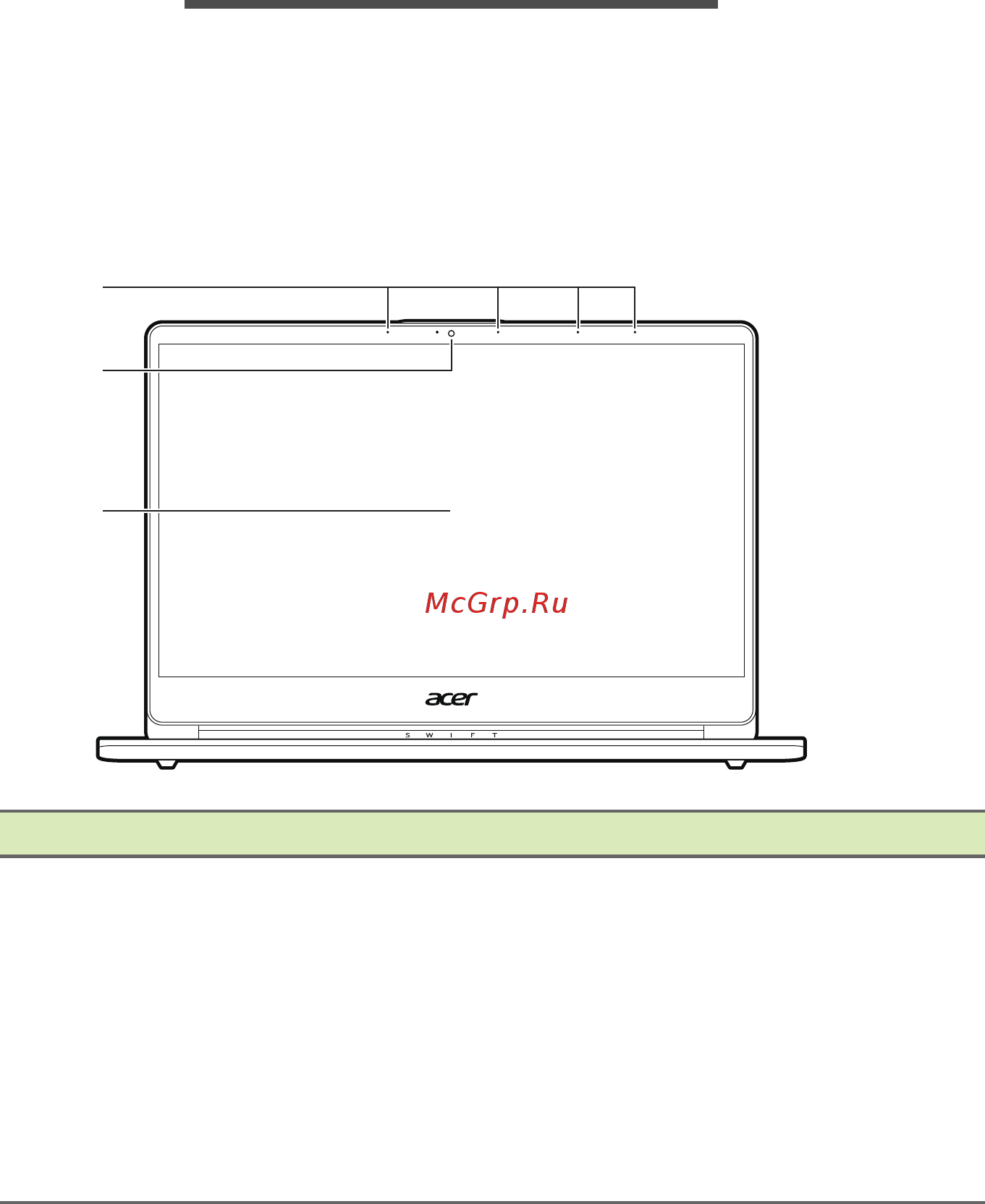 Acer Swift 3 SF314-58G-57N7 NX.HPKER.006 [10/89] Знакомство с вашим ноутбуком acer