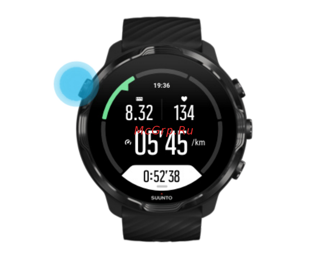 Suunto 7 Black Lime (SS050379000) [127/176] Открытие средств управления мультимедиа в ходе тренировки
