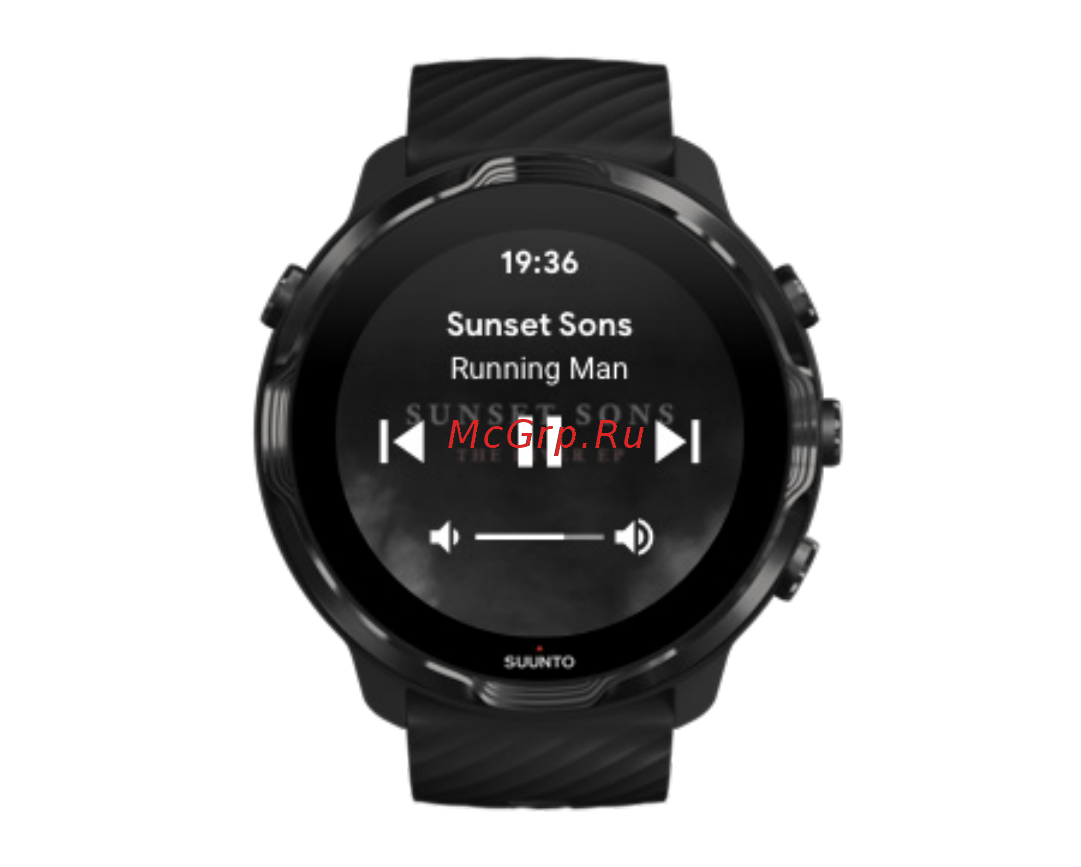 Suunto 7 Black Lime (SS050379000) [147/176] Управление музыкой с руки