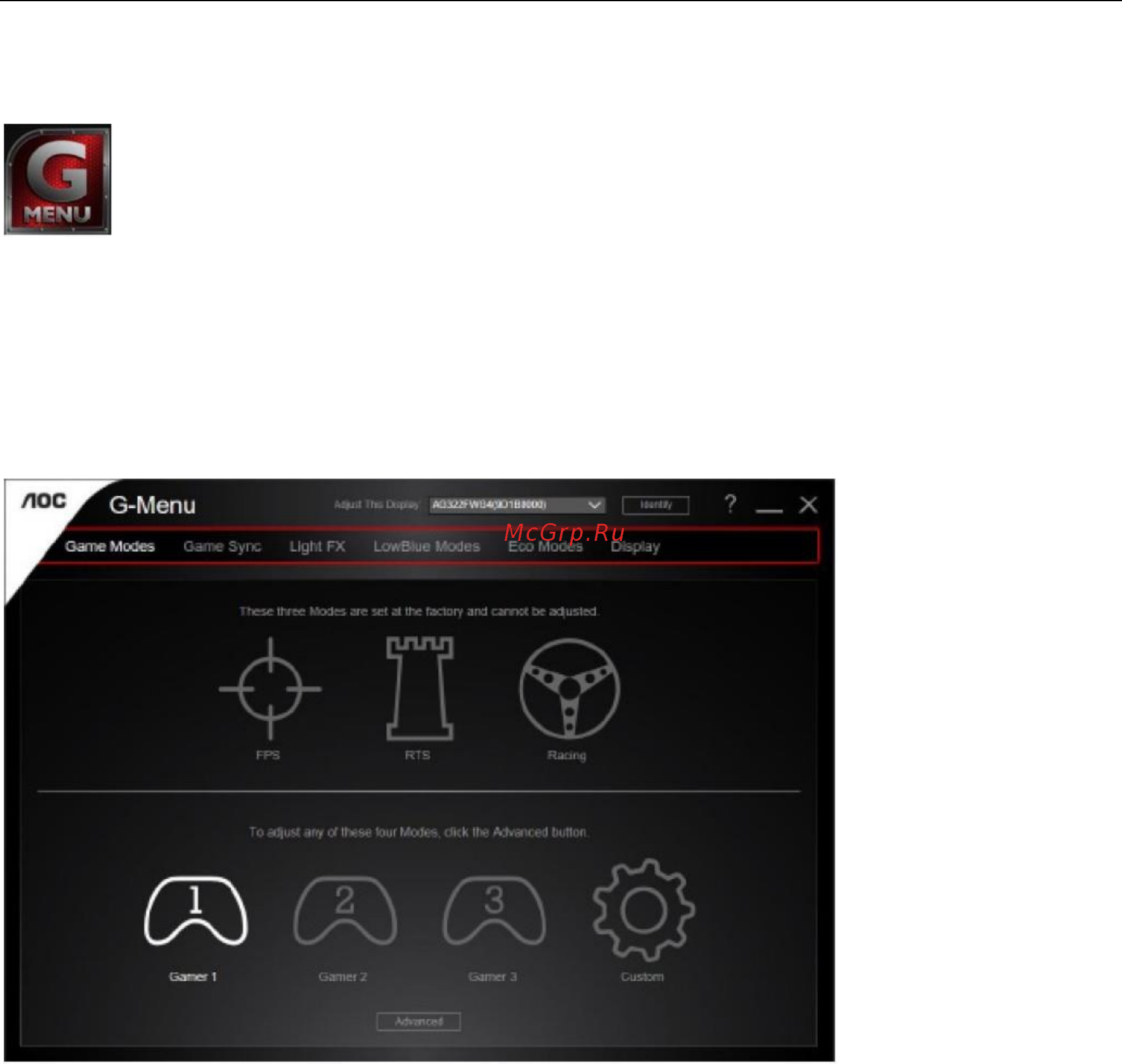 AOC CQ32G1 [44/72] По g menu