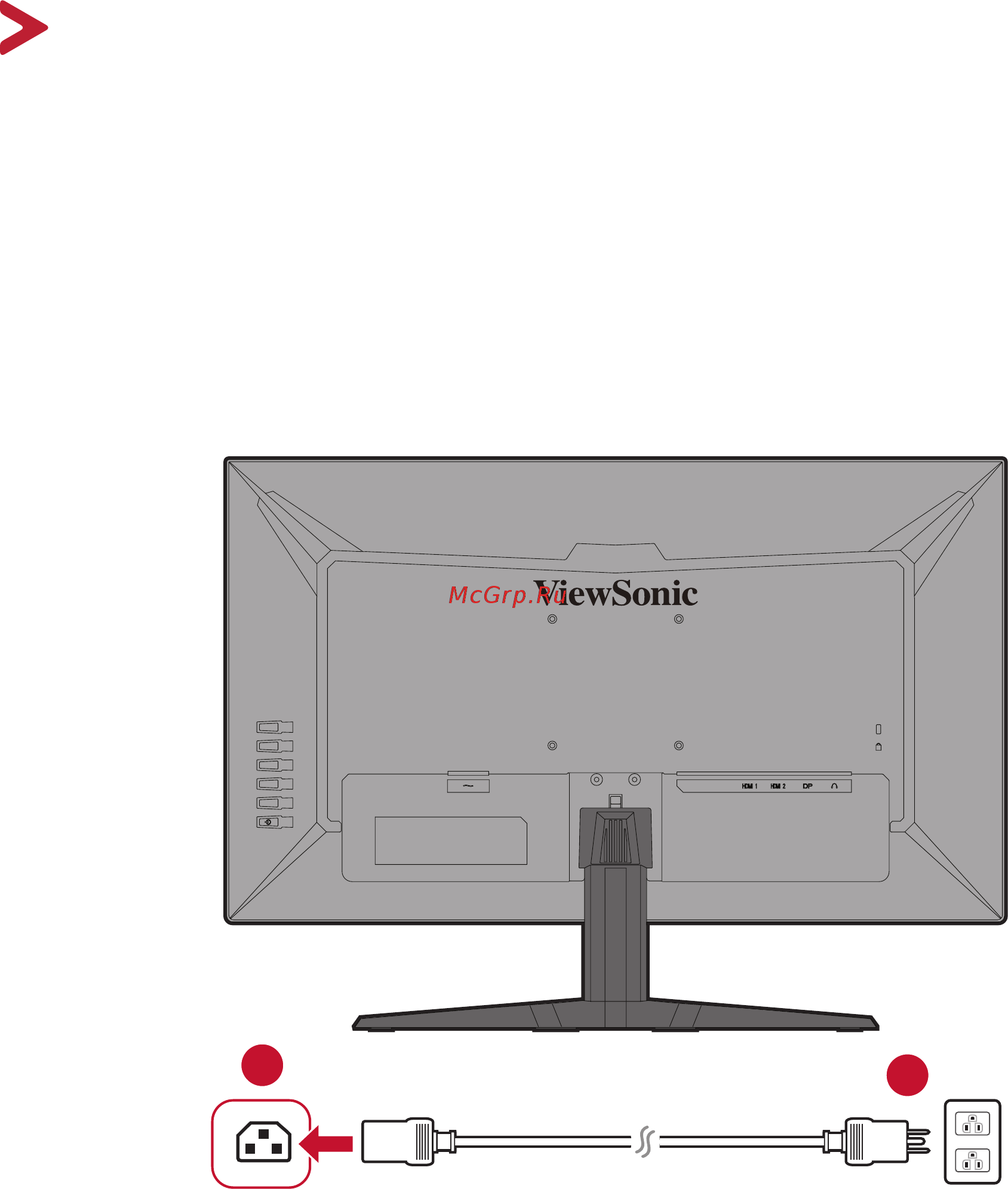 Viewsonic VX2758-P-MHD [12/42] Подключение к источнику питания